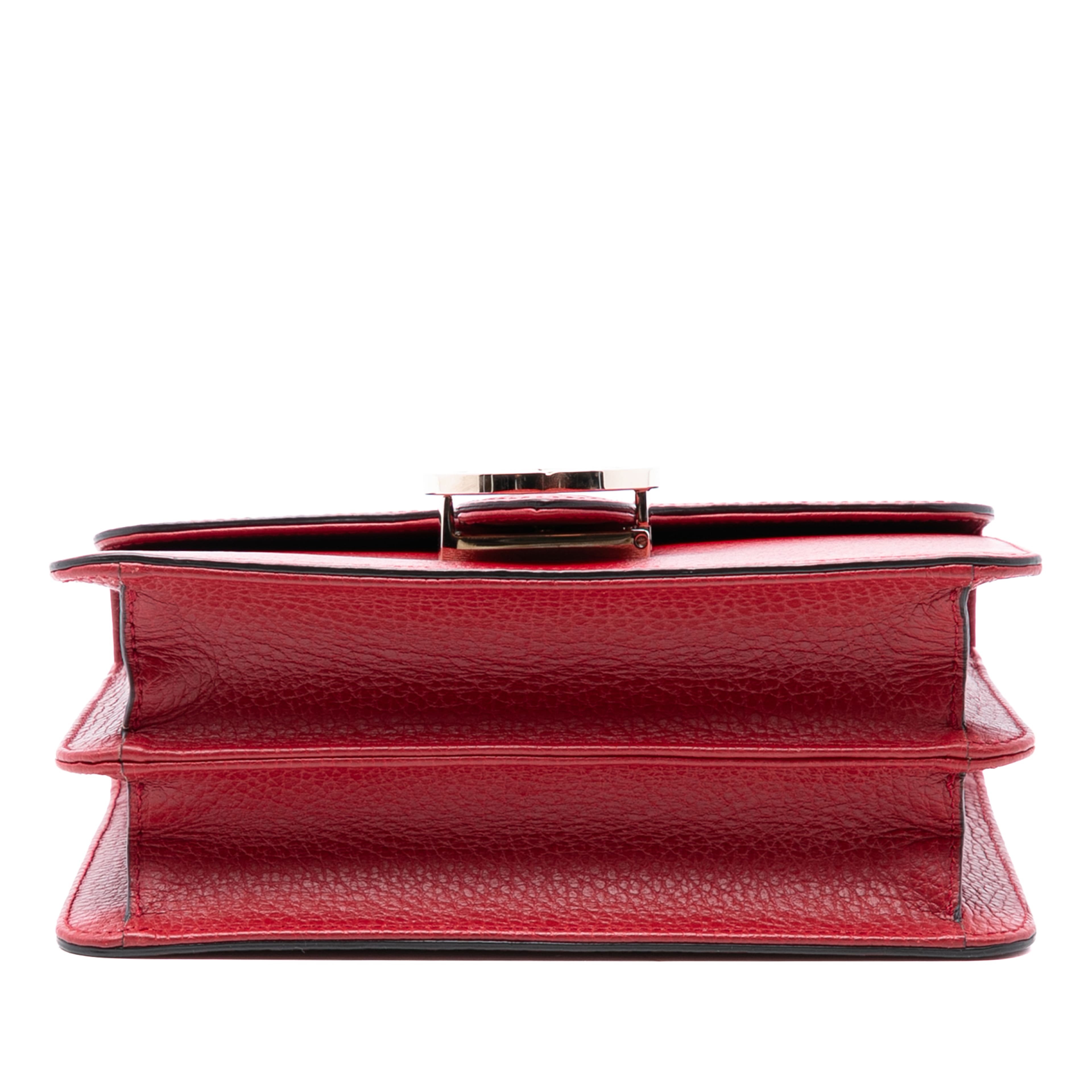 Gucci Small Dollar Calfskin Interlocking G Crossbody, från Luxclusif, i färgen red. Klicka för att öppna bilden i stort format