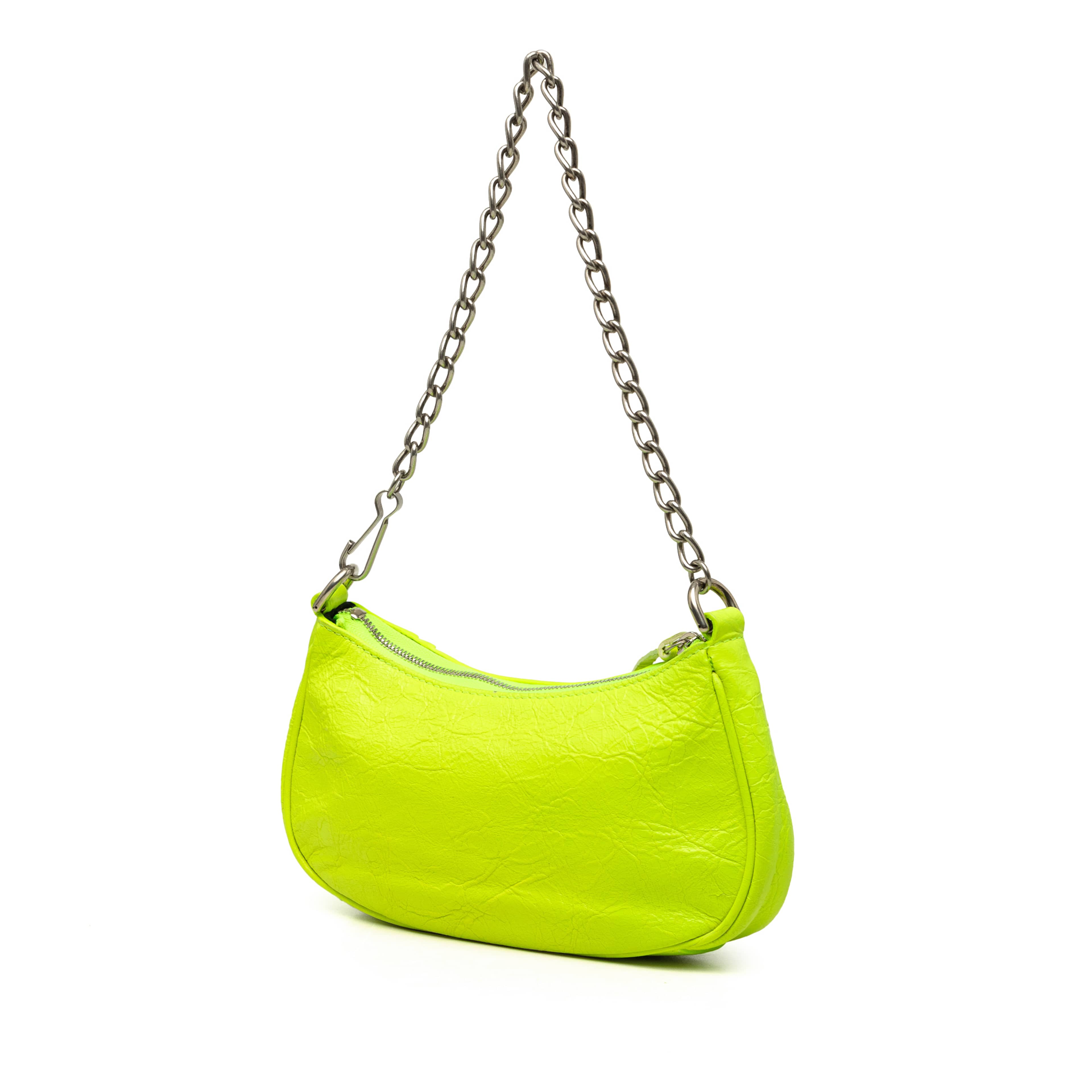 Balenciaga Mini Lambskin Motocross Le Cagole, från Luxclusif, i färgen gul. Klicka för att öppna bilden i stort format