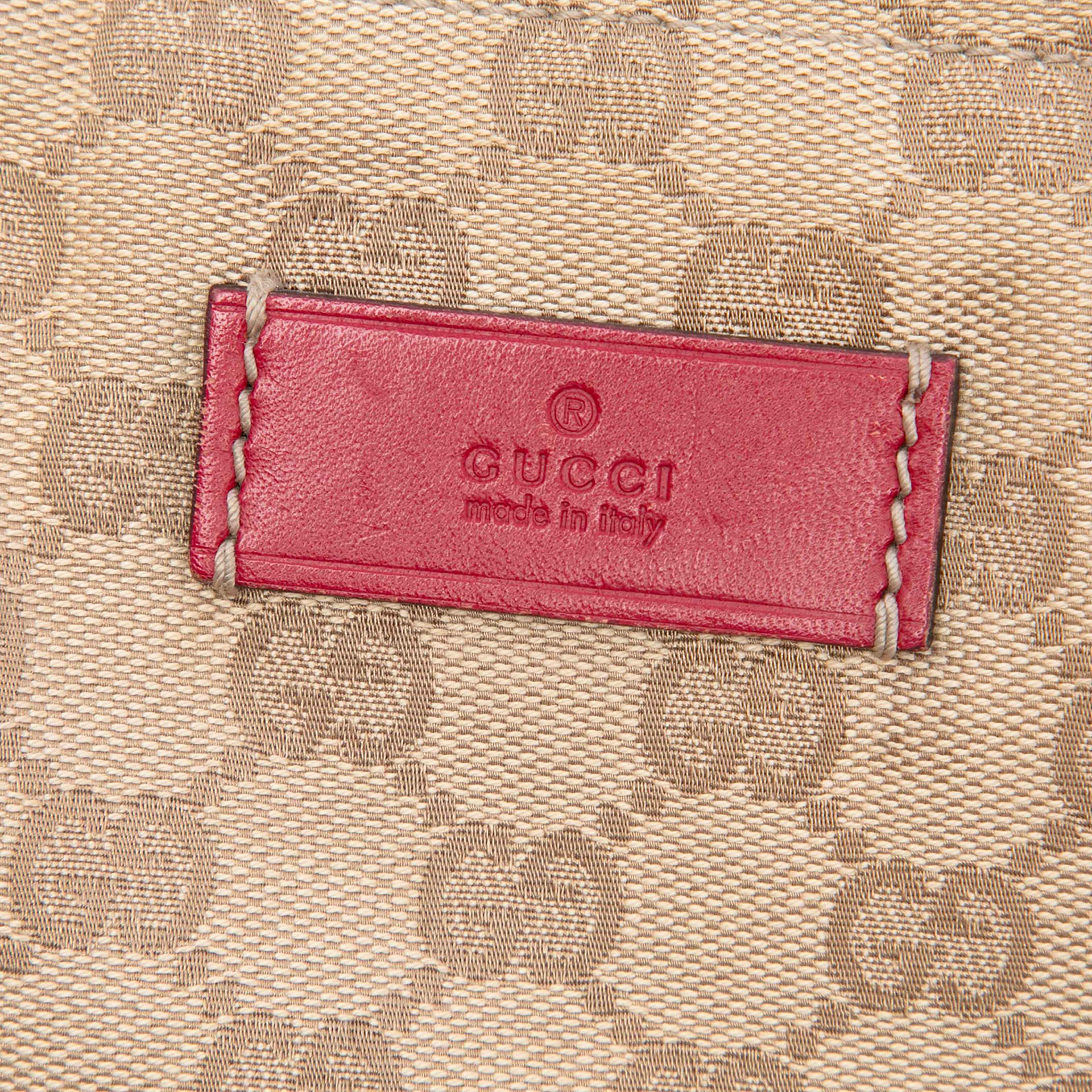 Gucci Gg Canvas Web Vertical Tote, från Luxclusif, i färgen beige. Klicka för att öppna bilden i stort format