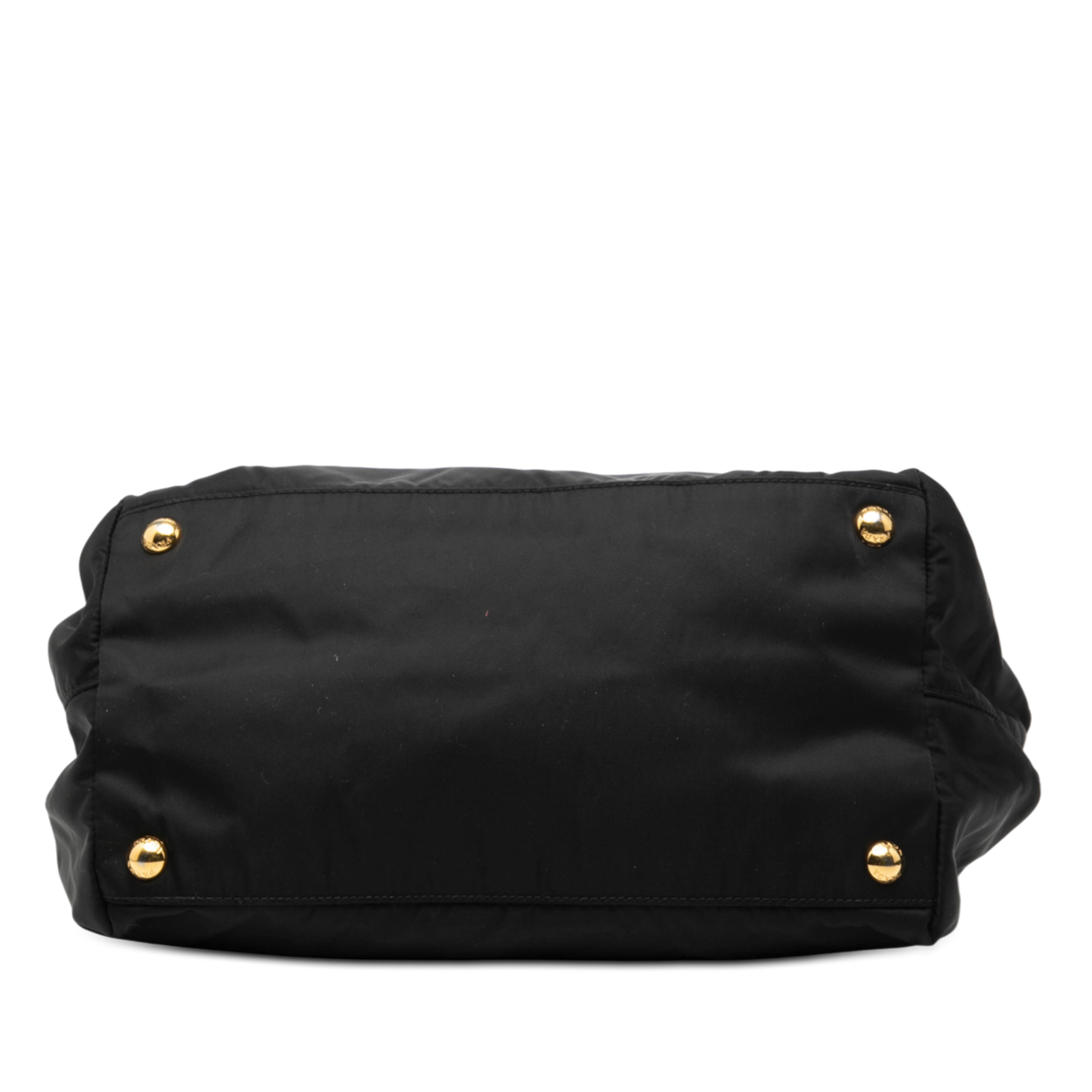 Prada Tessuto Fiocco Bow Tote, från Luxclusif, i färgen black. Klicka för att öppna bilden i stort format