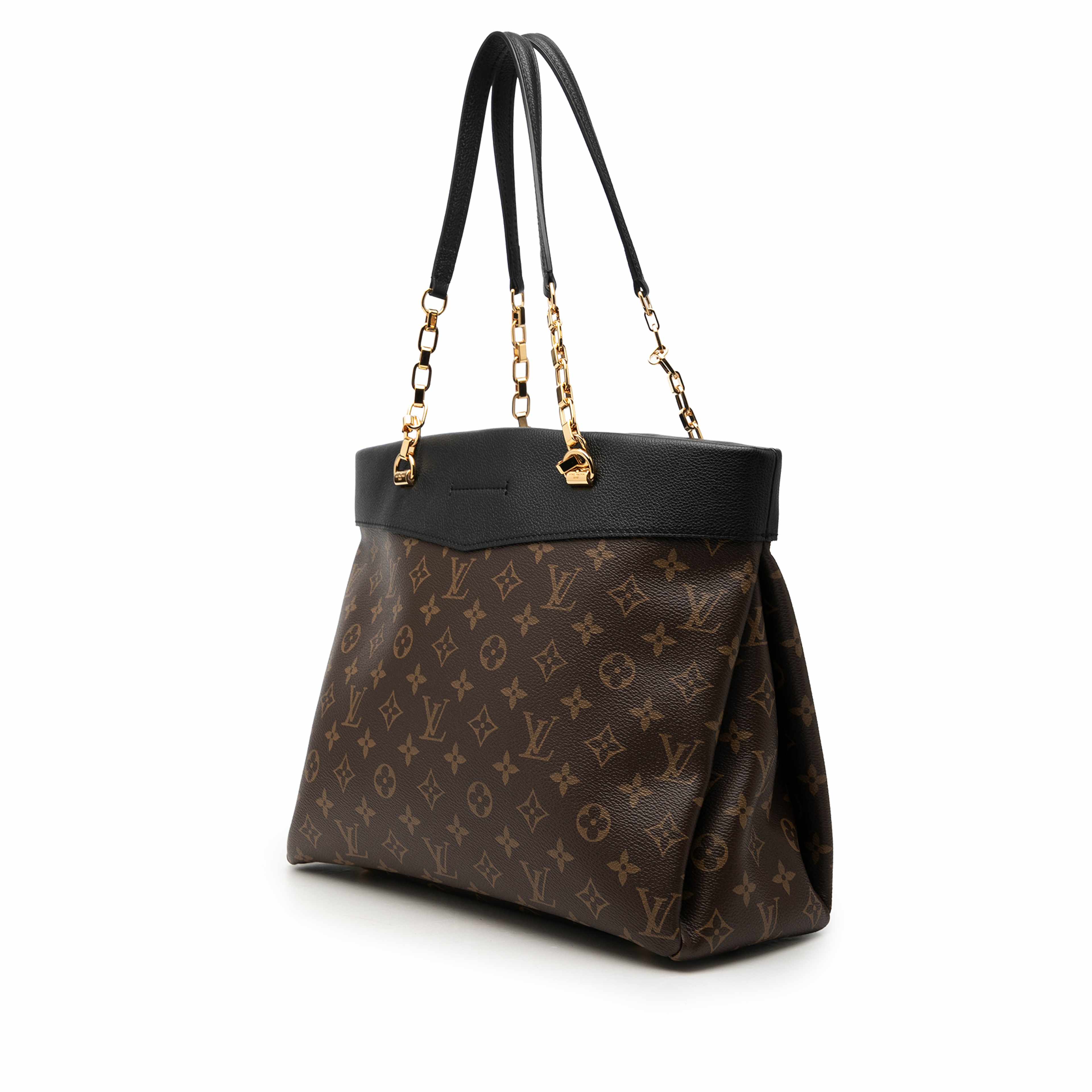Louis Vuitton Monogram Pallas Shopper, från Luxclusif, i färgen svart. Klicka för att öppna bilden i stort format
