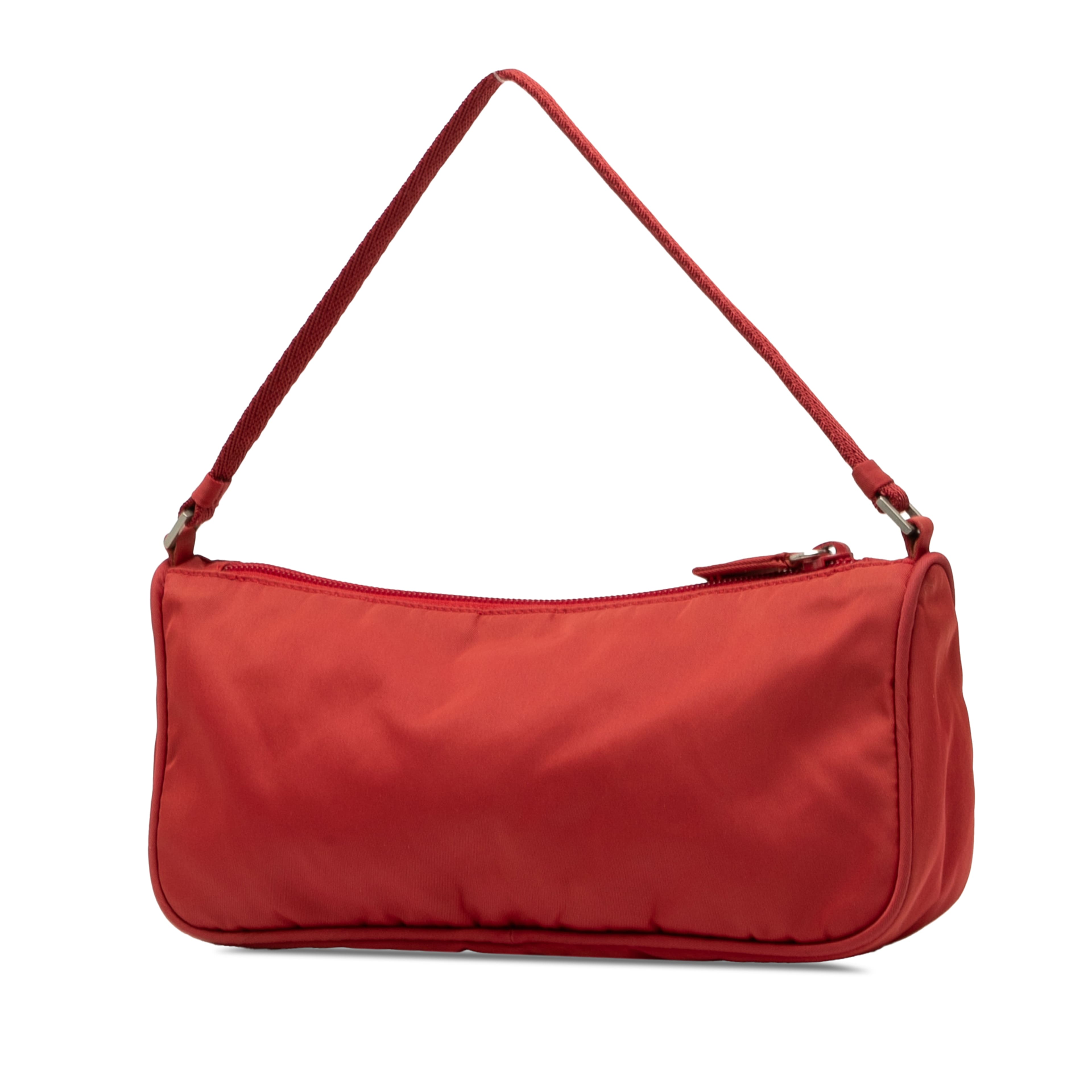 Prada Tessuto Pochette, från Luxclusif, i färgen red. Klicka för att öppna bilden i stort format