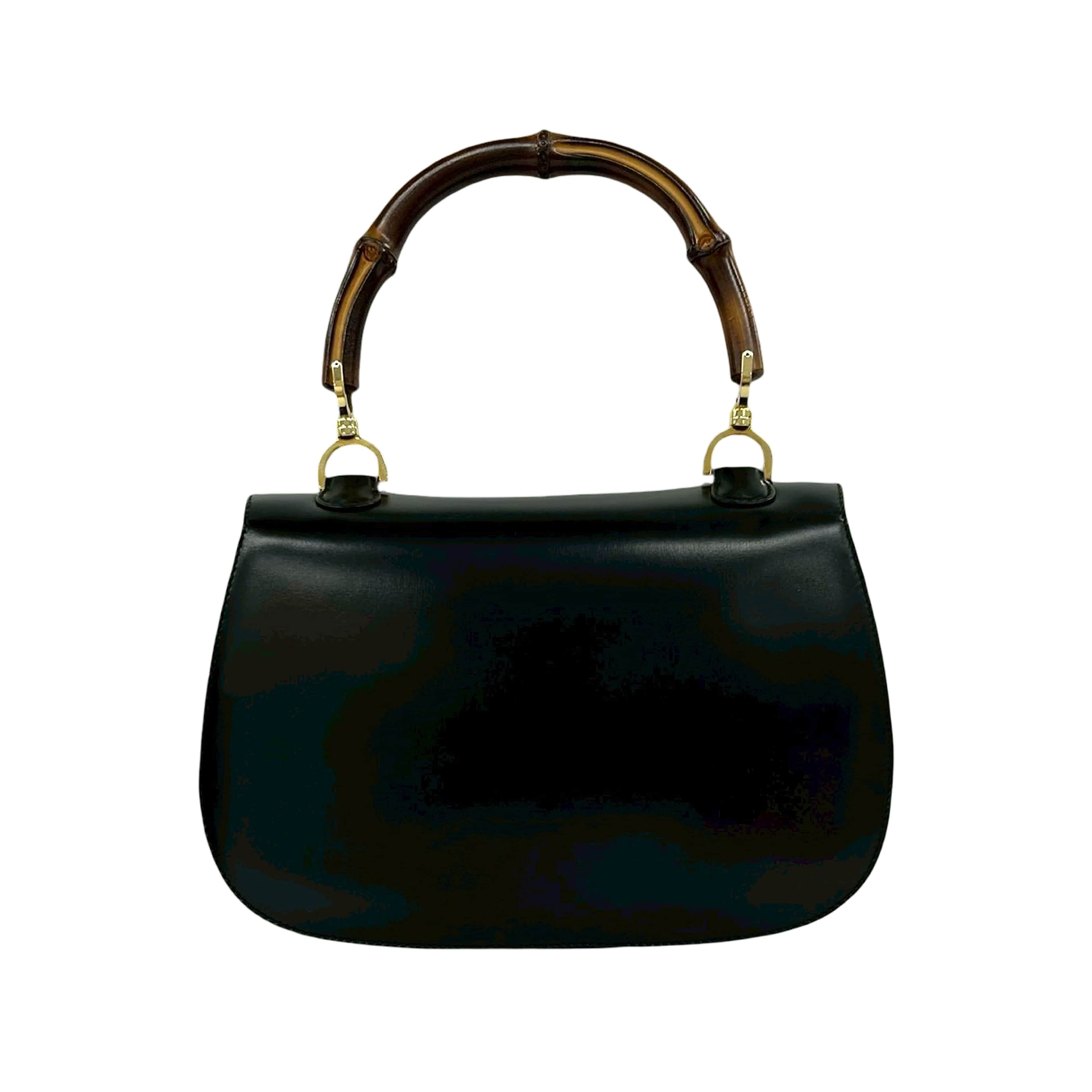 Gucci Calfskin Bamboo Night, från Luxclusif, i färgen svart. Klicka för att öppna bilden i stort format