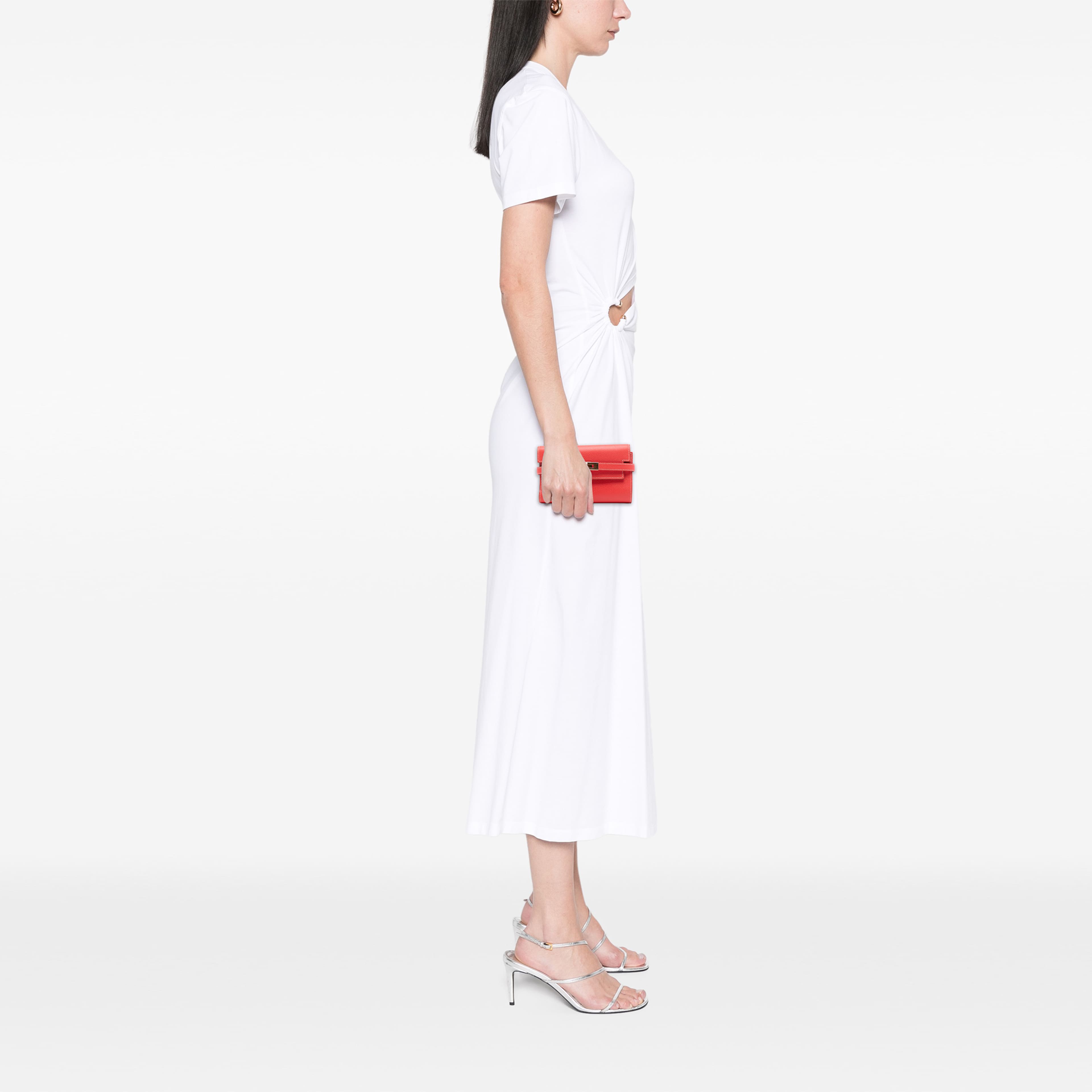 Hermès Epsom Kelly Depliant Wallet, från Luxclusif, i färgen röd. Klicka för att öppna bilden i stort format