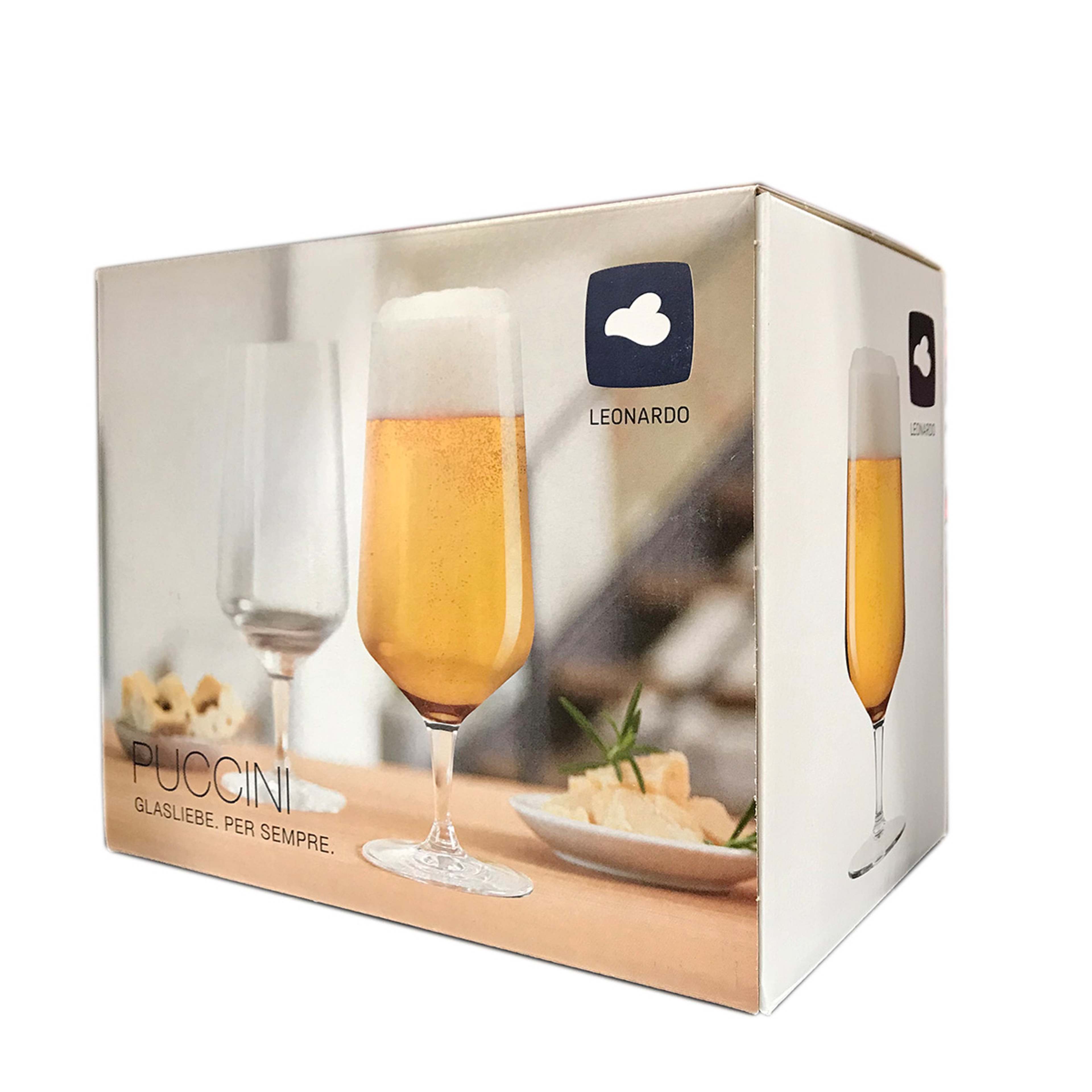 PUCCINI 6-pack Ölglas/Allglas 410ml