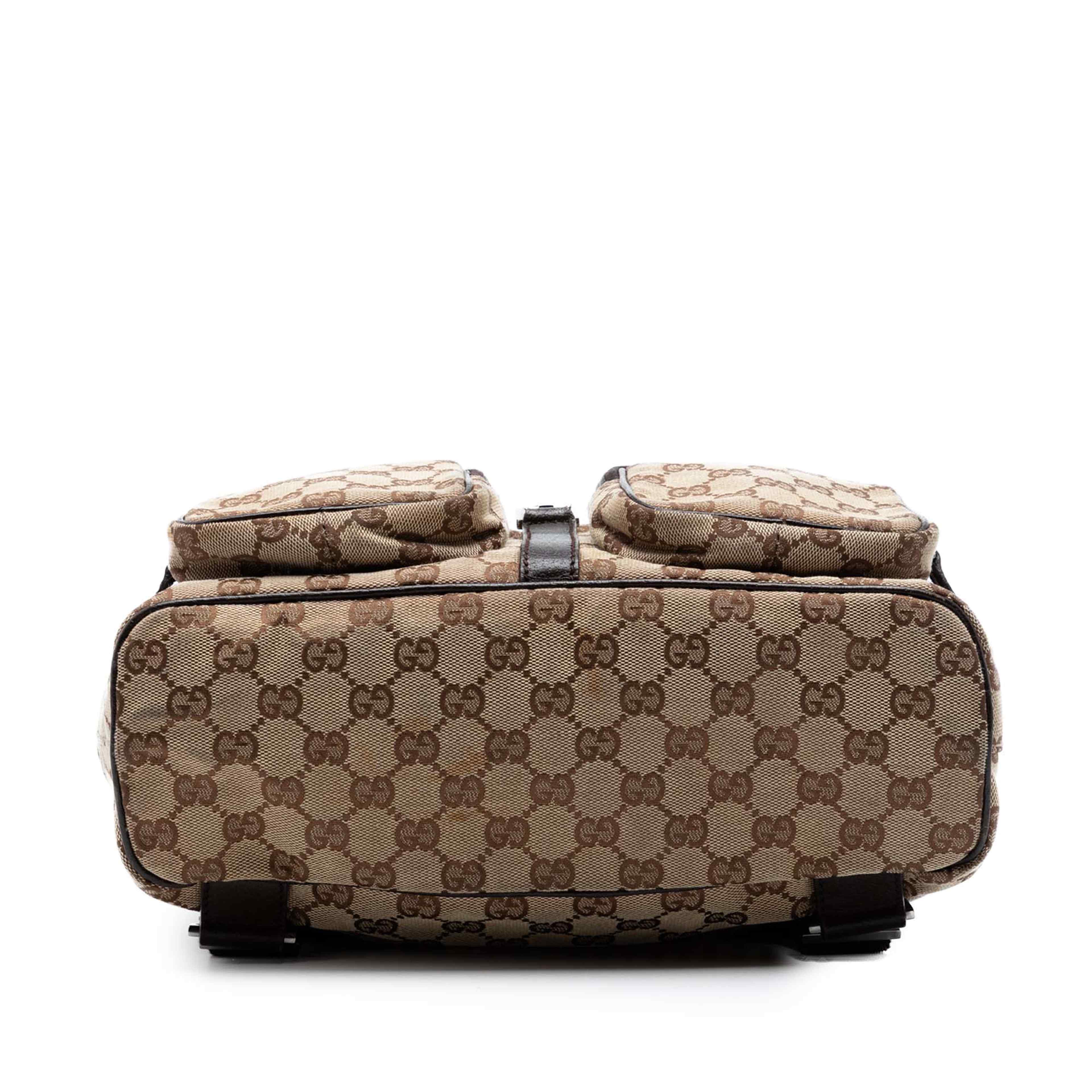 Gucci Gg Canvas Jackie Backpack, från Luxclusif, i färgen beige. Klicka för att öppna bilden i stort format