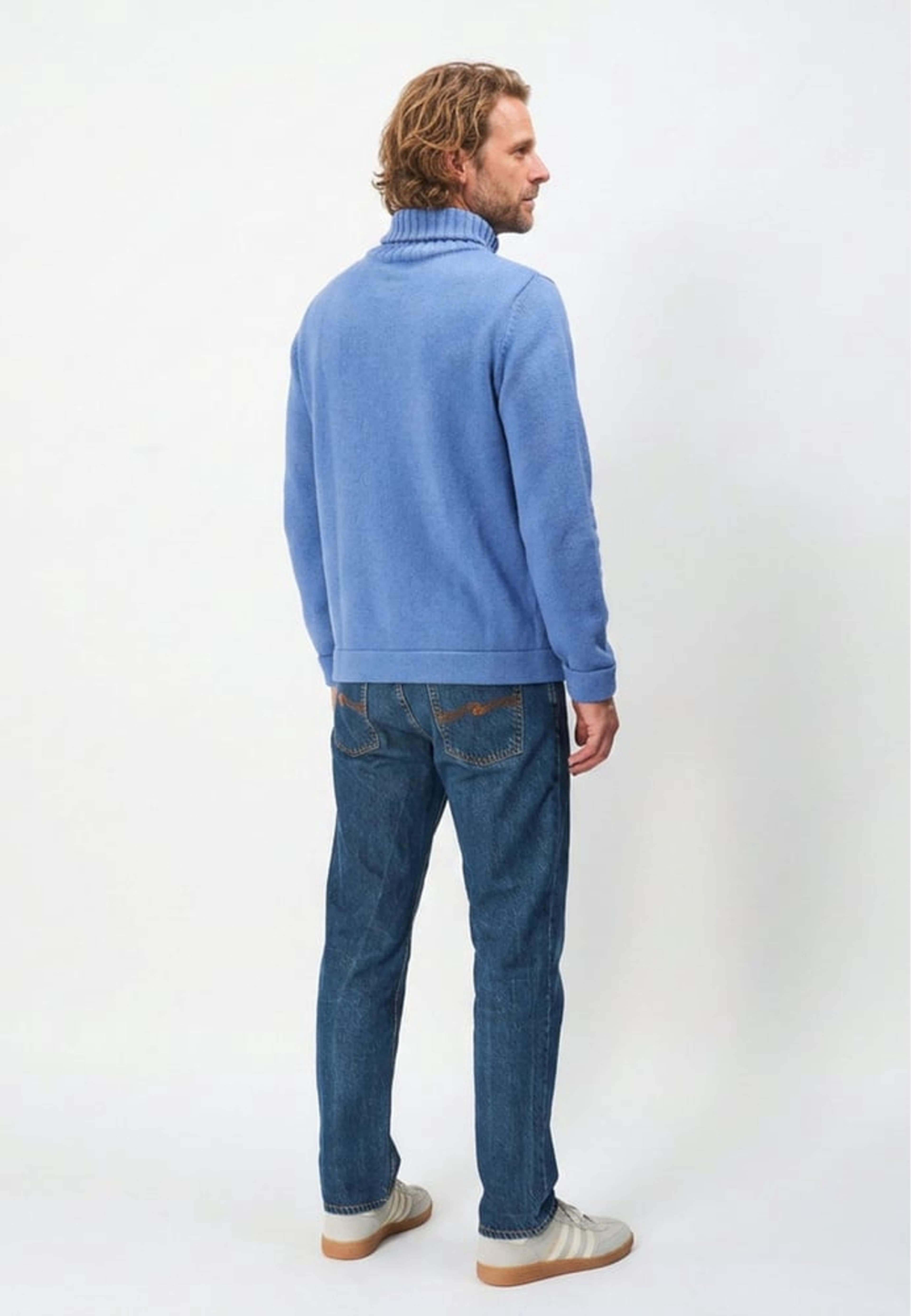 Tröja i Haddock-stil - Anchor Rollneck, från Jumperfabriken, i färgen blue. Klicka för att öppna bilden i stort format