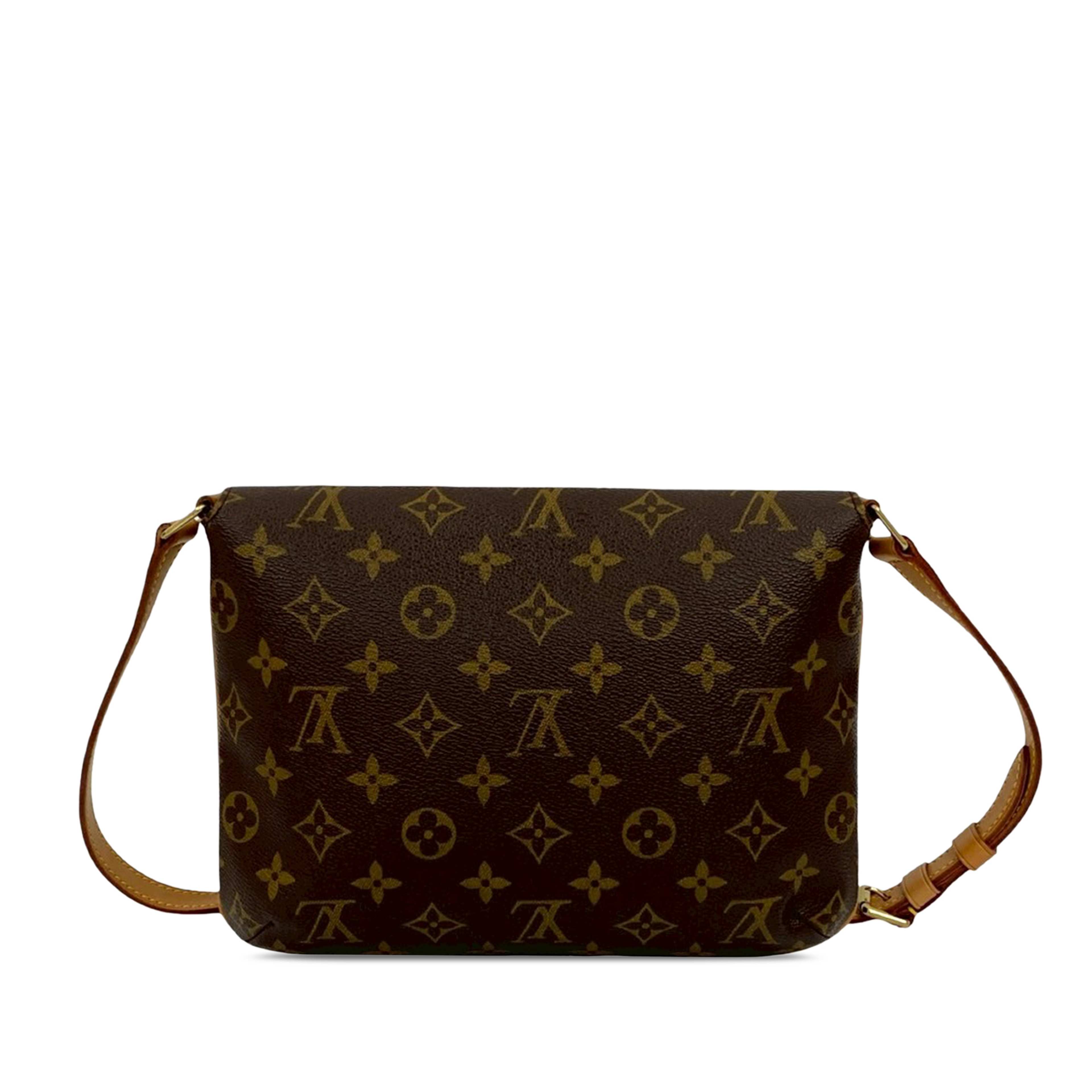 Louis Vuitton Monogram Musette Tango Short Strap, från Luxclusif, i färgen brown. Klicka för att öppna bilden i stort format