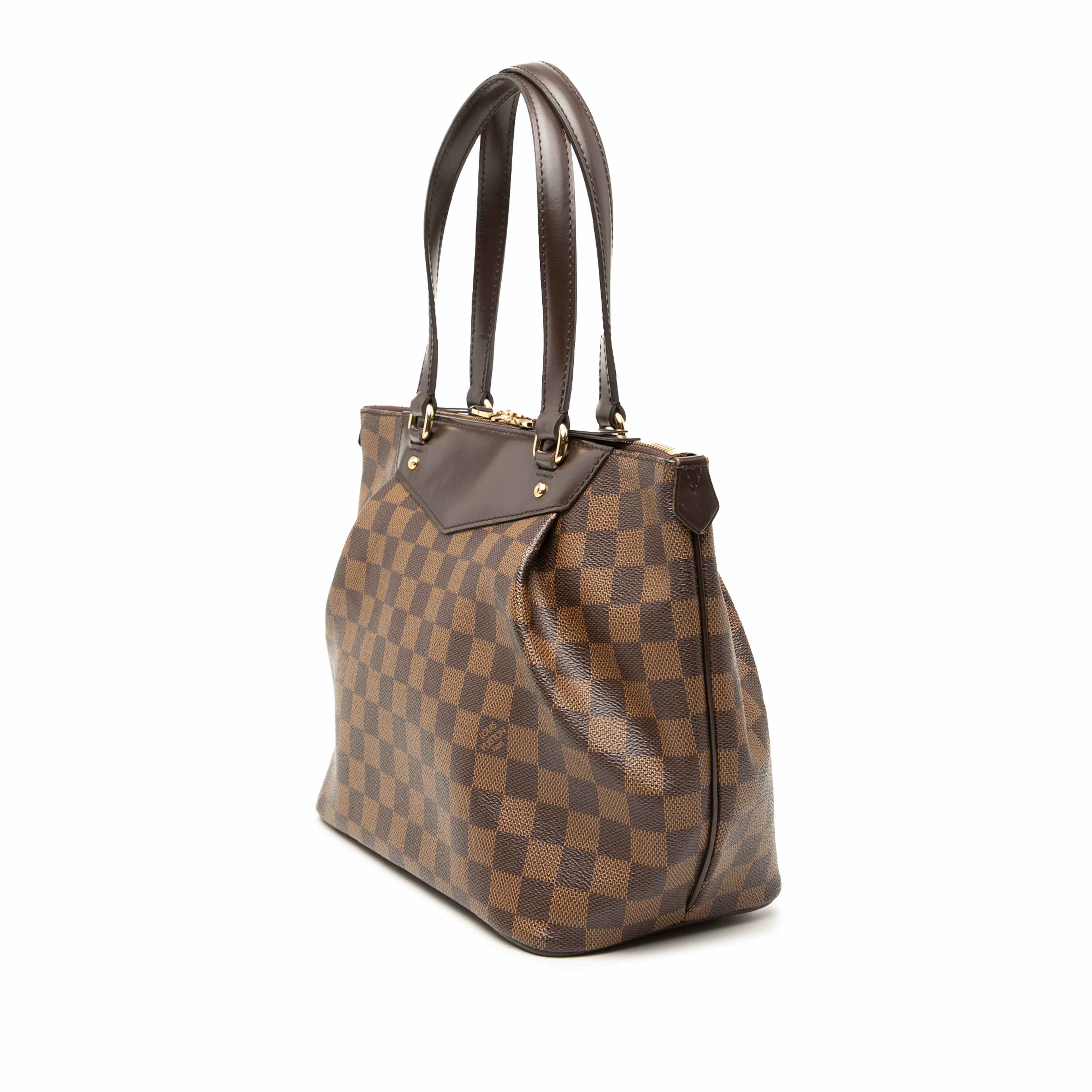Louis Vuitton Damier Ebene Westminster Pm, från Luxclusif, i färgen brun. Klicka för att öppna bilden i stort format