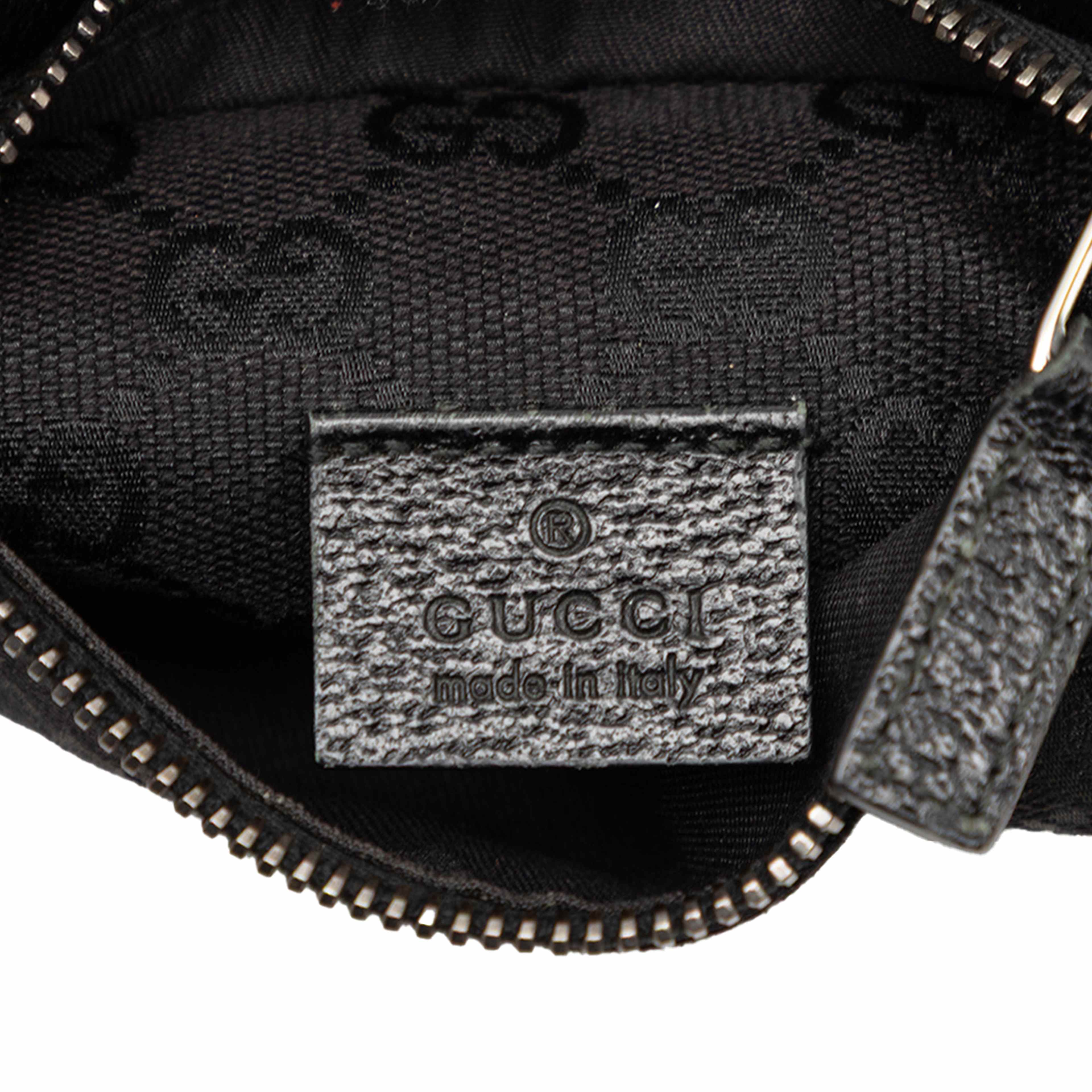 Gucci Gg Canvas Web Double Pocket Belt Bag, från Luxclusif, i färgen svart. Klicka för att öppna bilden i stort format