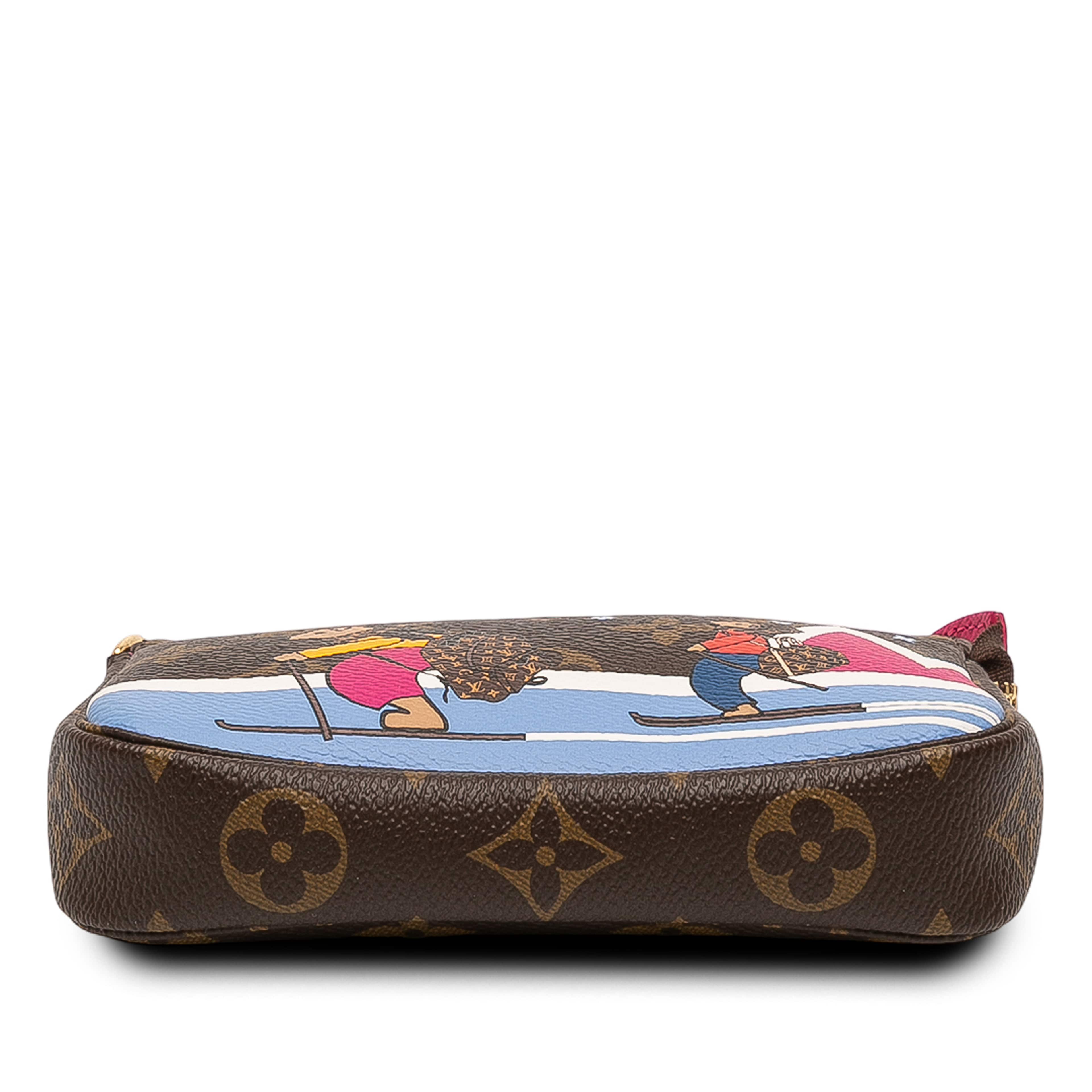 Louis Vuitton Monogram Christmas Animation Bears On Skis Mini Pochette Accessoires, från Luxclusif, i färgen brown. Klicka för att öppna bilden i stort format