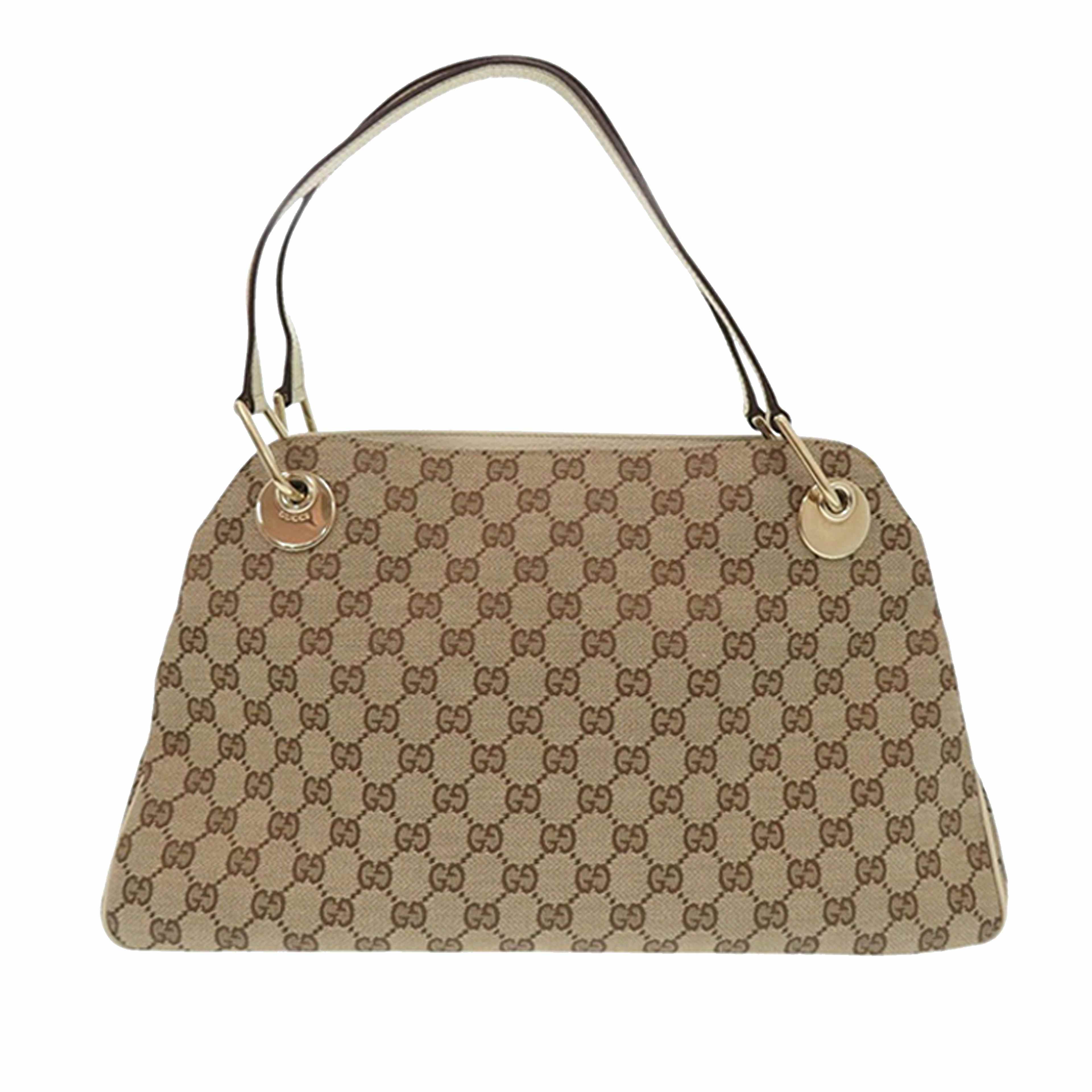 Gucci Gg Canvas Eclipse Shoulder Bag, från Luxclusif, i färgen beige. Klicka för att öppna bilden i stort format
