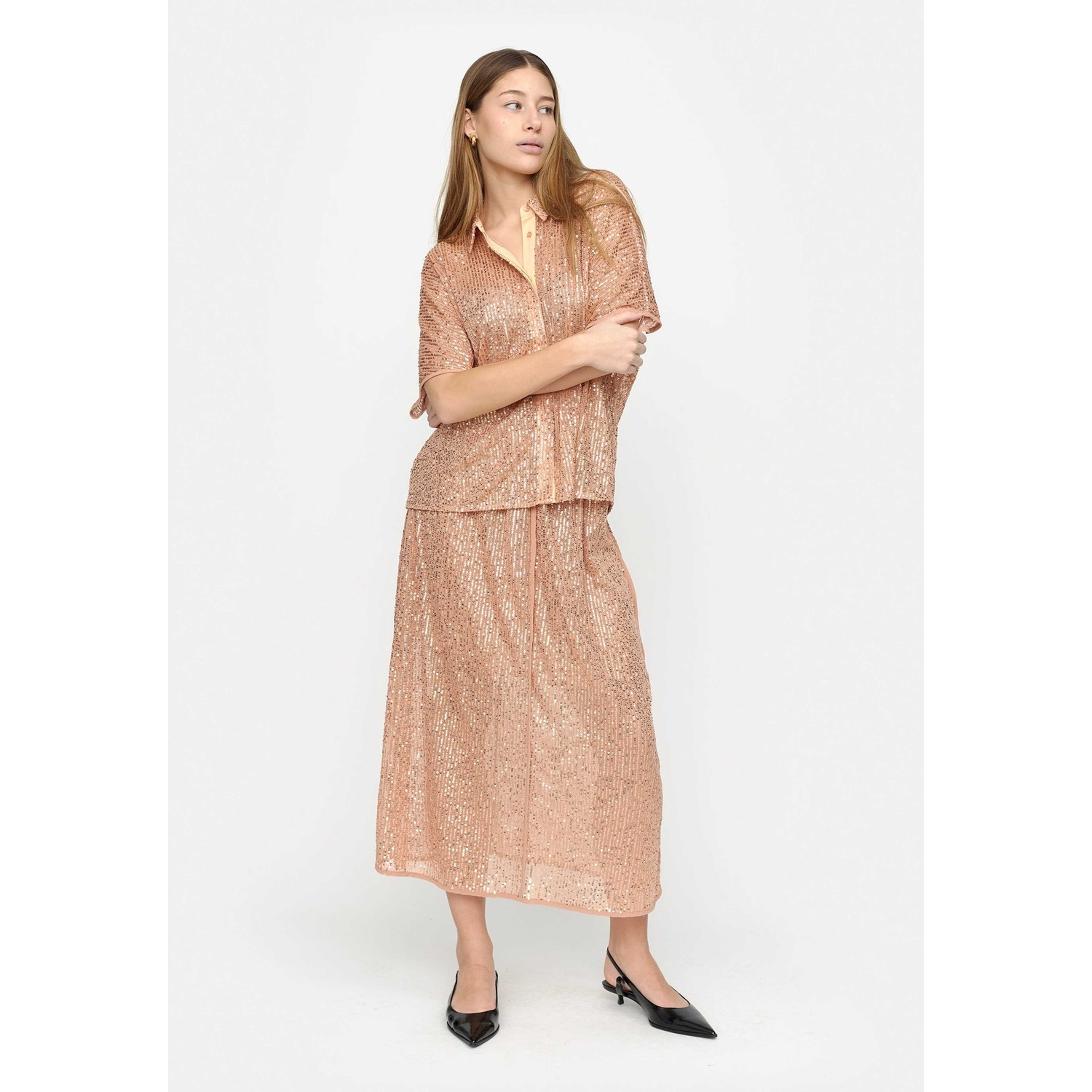 Srrory Midi Skirt - Peach Parfait