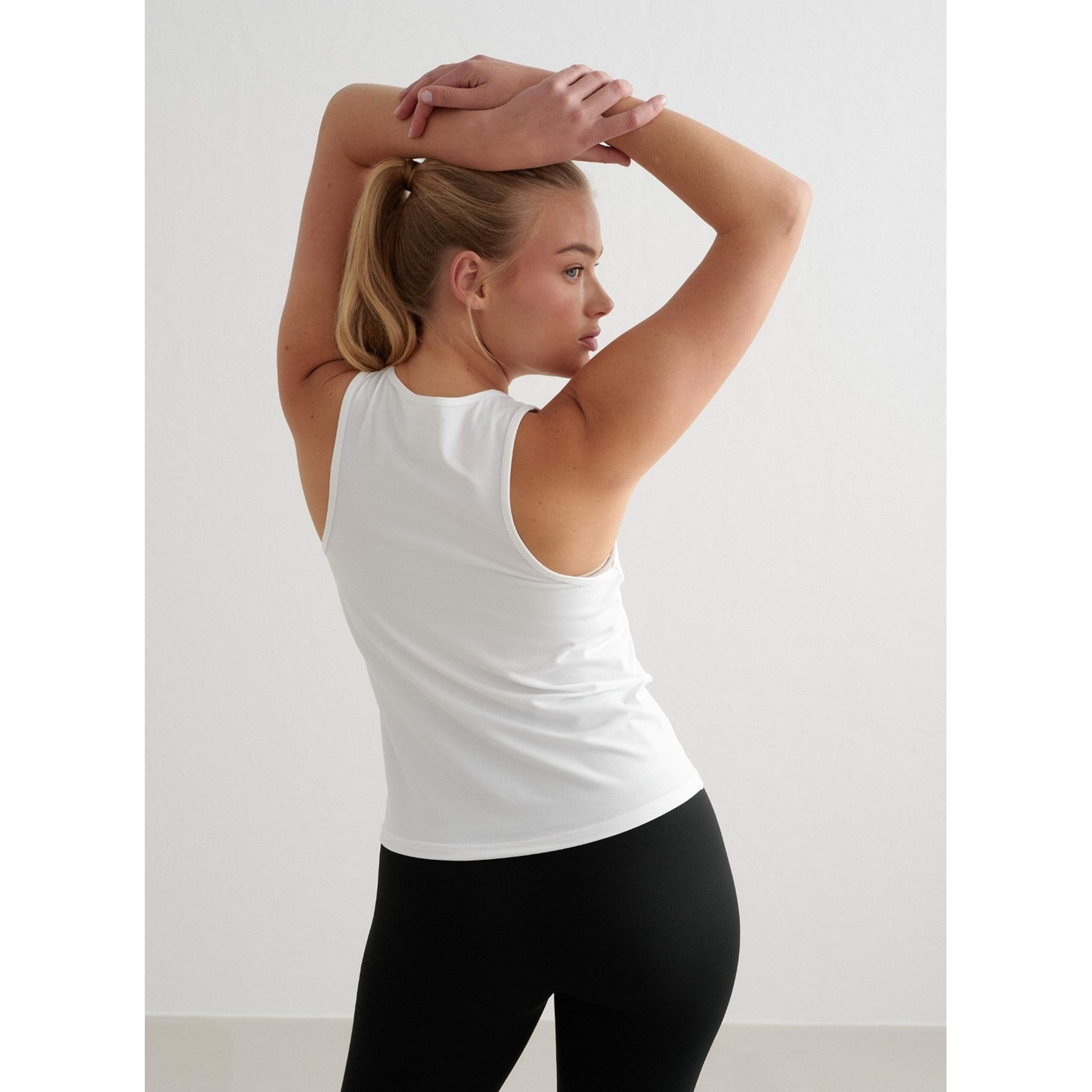 White Soft Basic Singlet