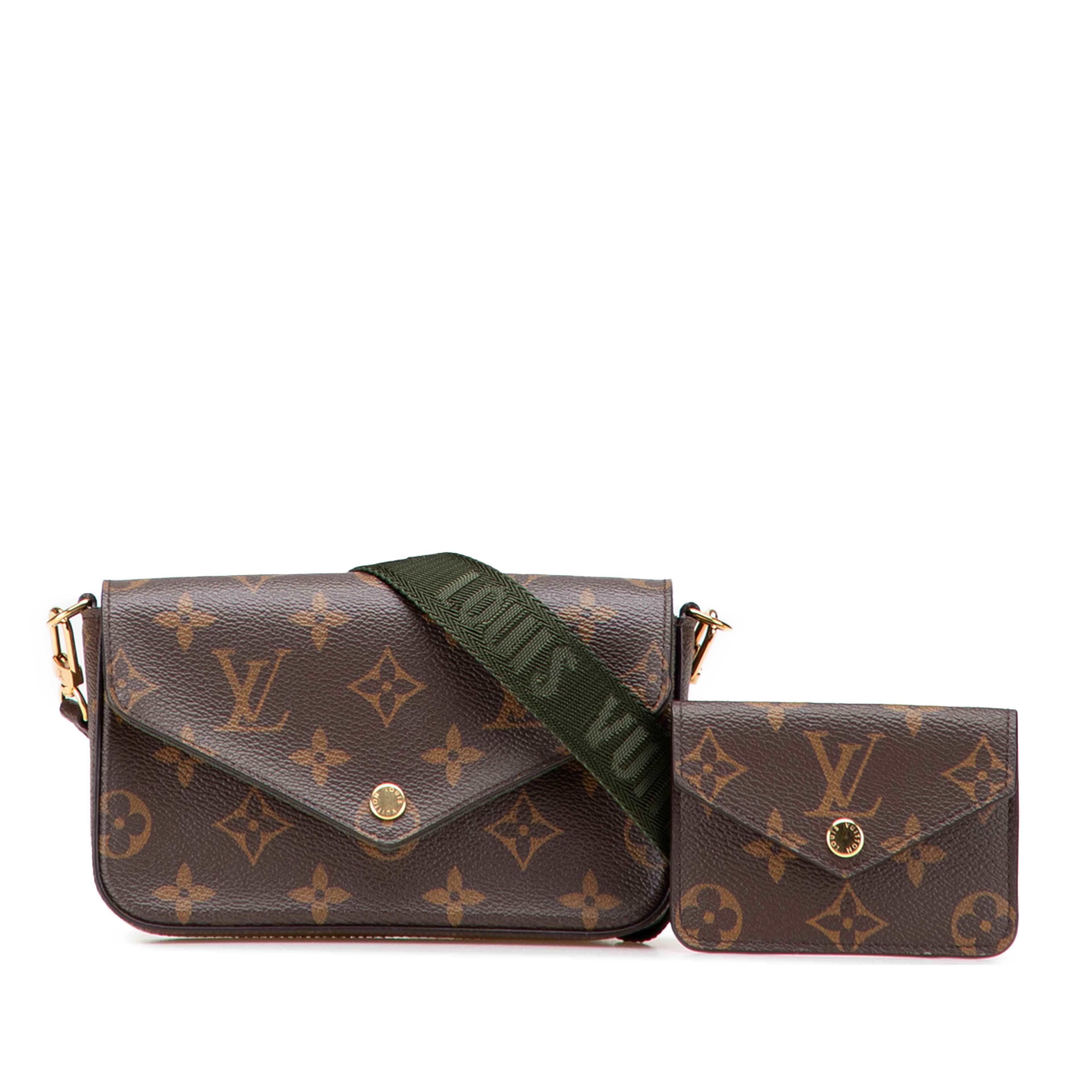 Louis Vuitton Monogram Felicie Strap And Go, från Luxclusif, i färgen brun. Klicka för att öppna bilden i stort format