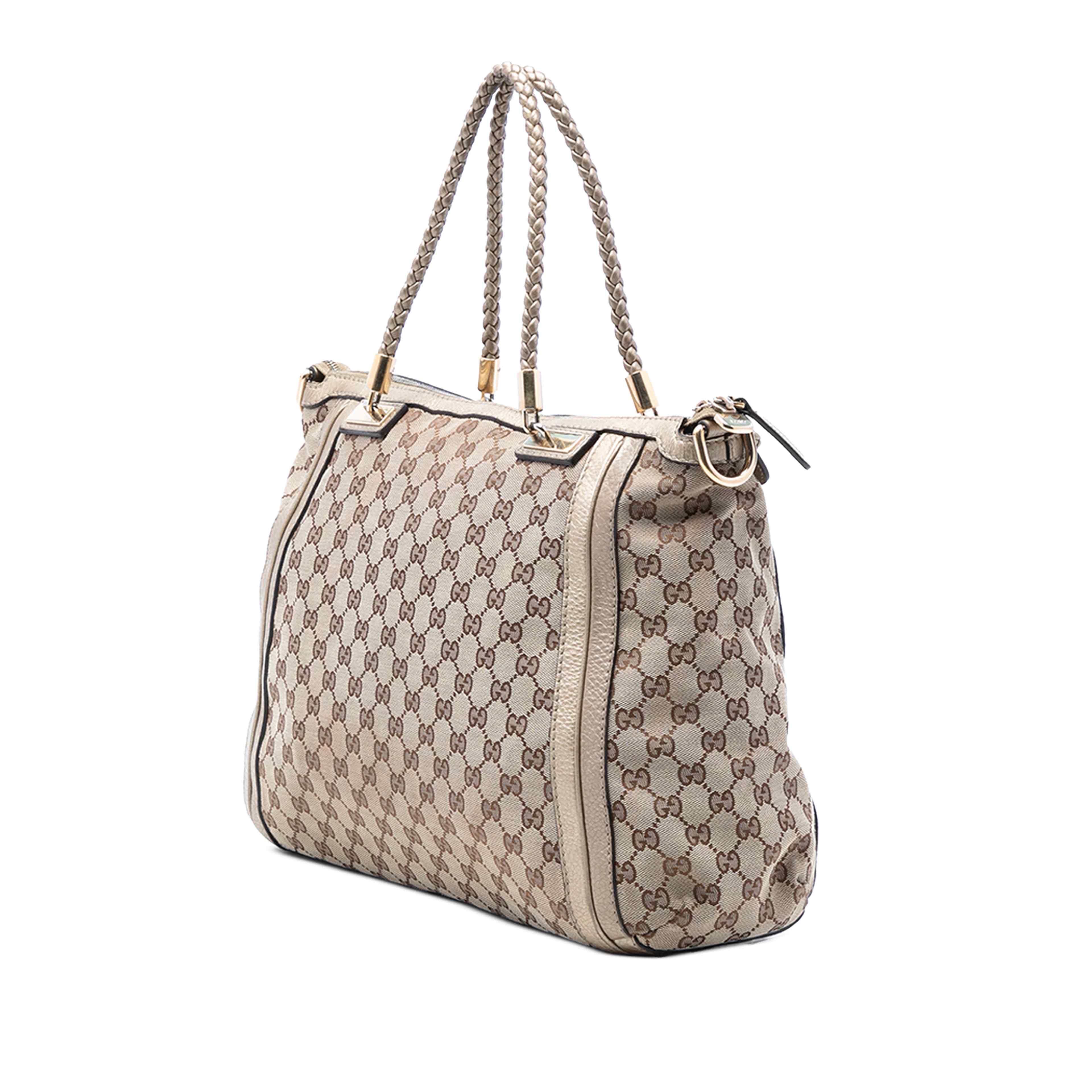 Gucci Gg Canvas Bella Convertible Tote, från Luxclusif, i färgen beige. Klicka för att öppna bilden i stort format
