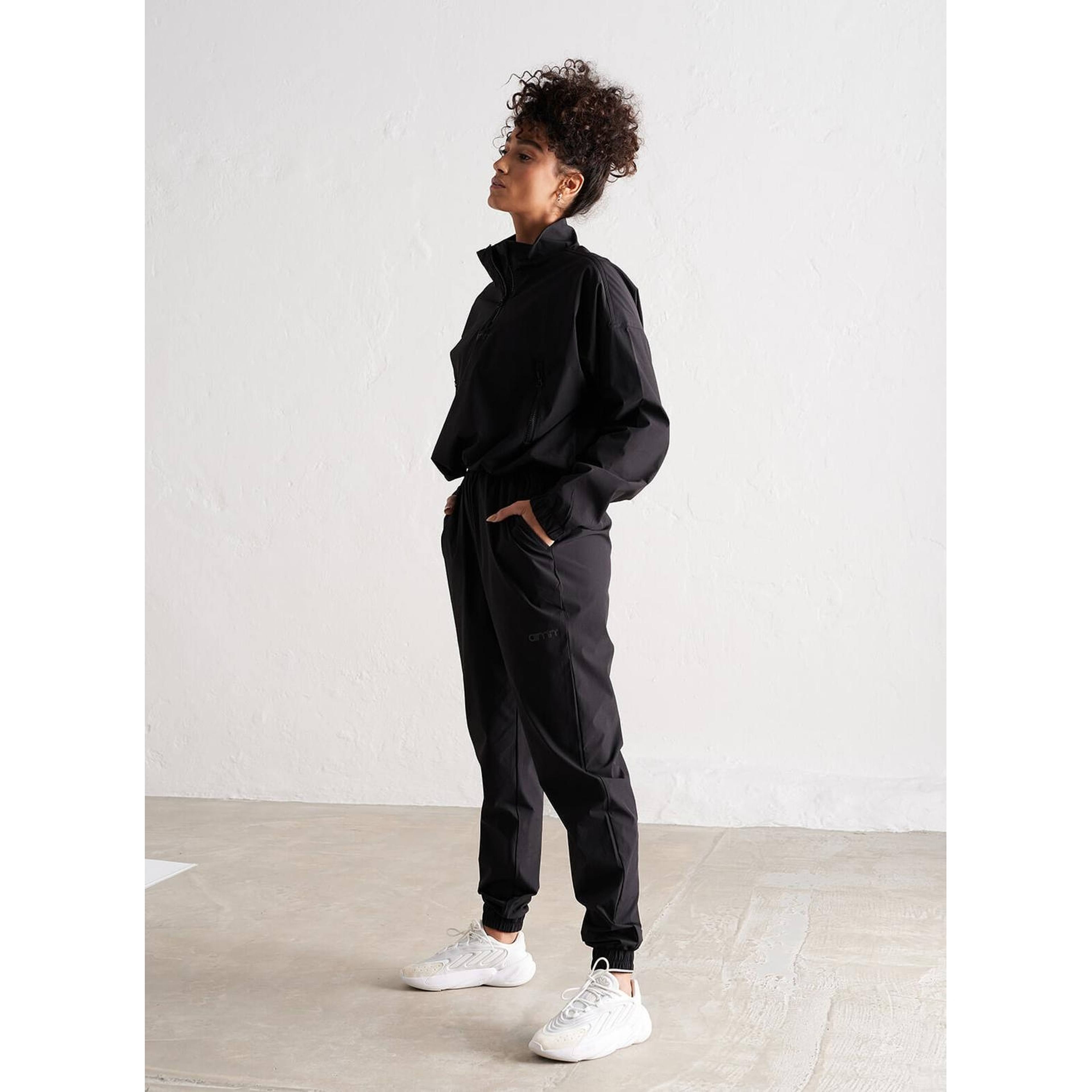 Black Windbreaker Pants