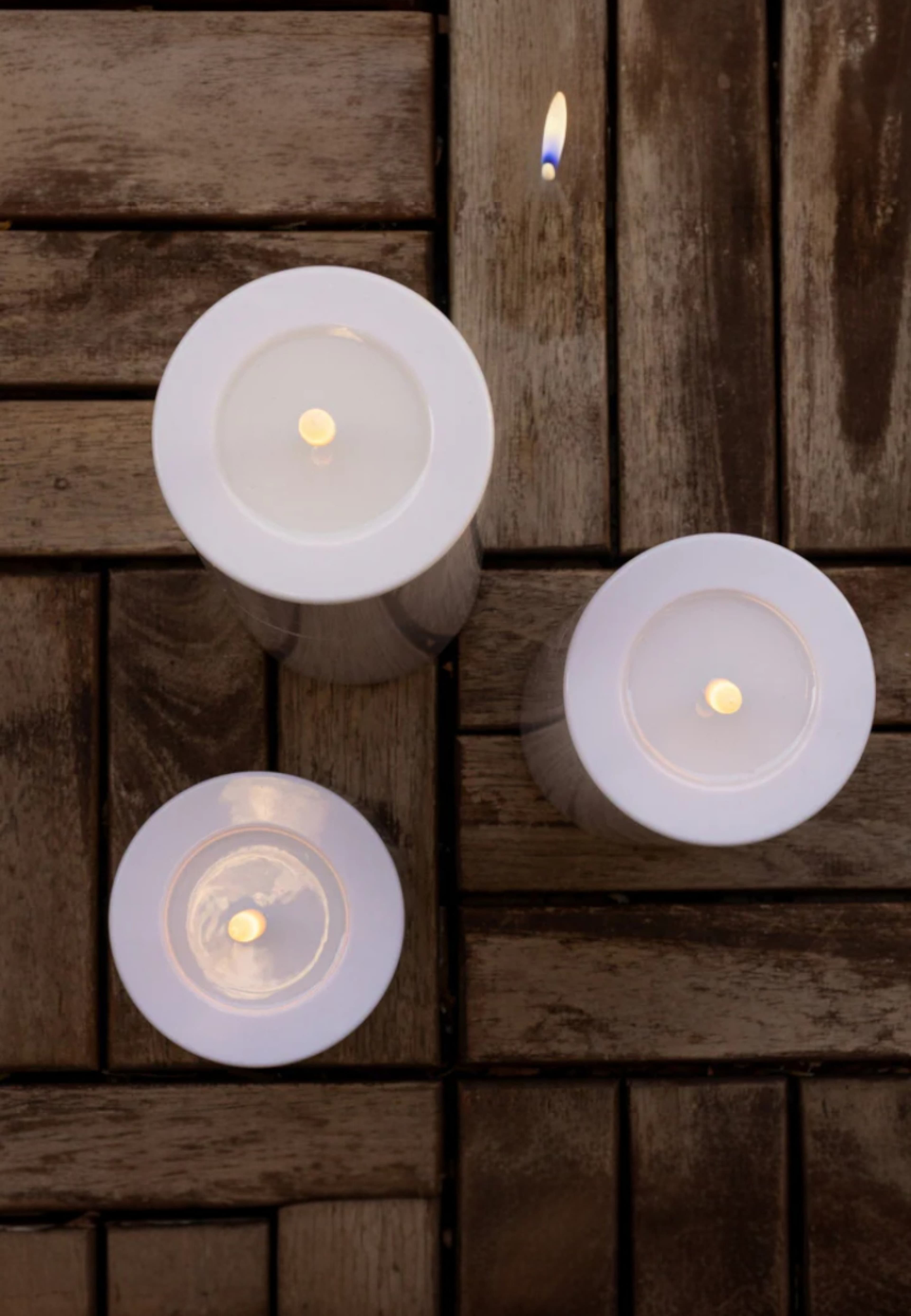 Luca Led-blockljus Utomhus Ø 7,5 1st, från Led Nordic, i färgen vit. Klicka för att öppna bilden i stort format