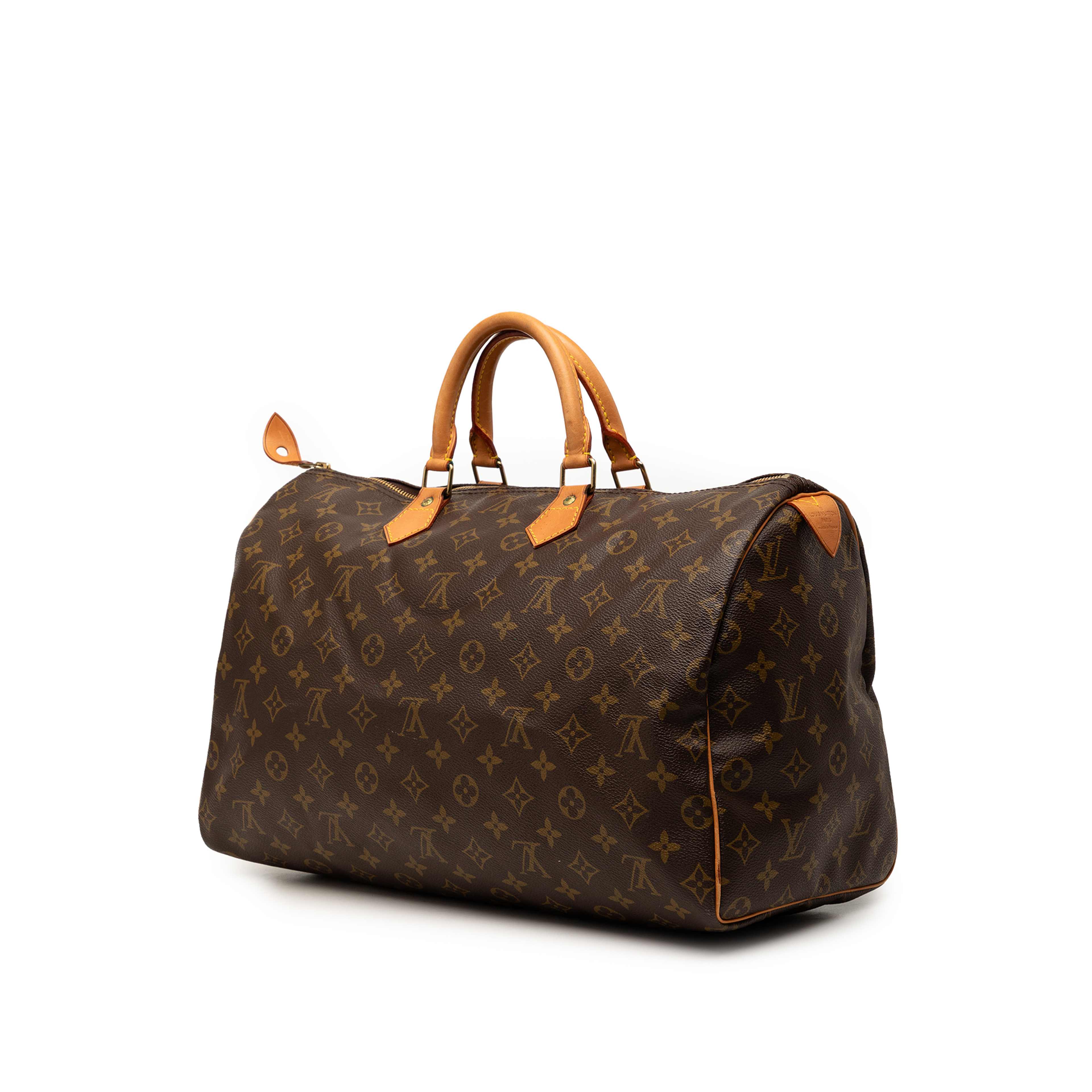 Louis Vuitton Monogram Speedy 40, från Luxclusif, i färgen brown. Klicka för att öppna bilden i stort format