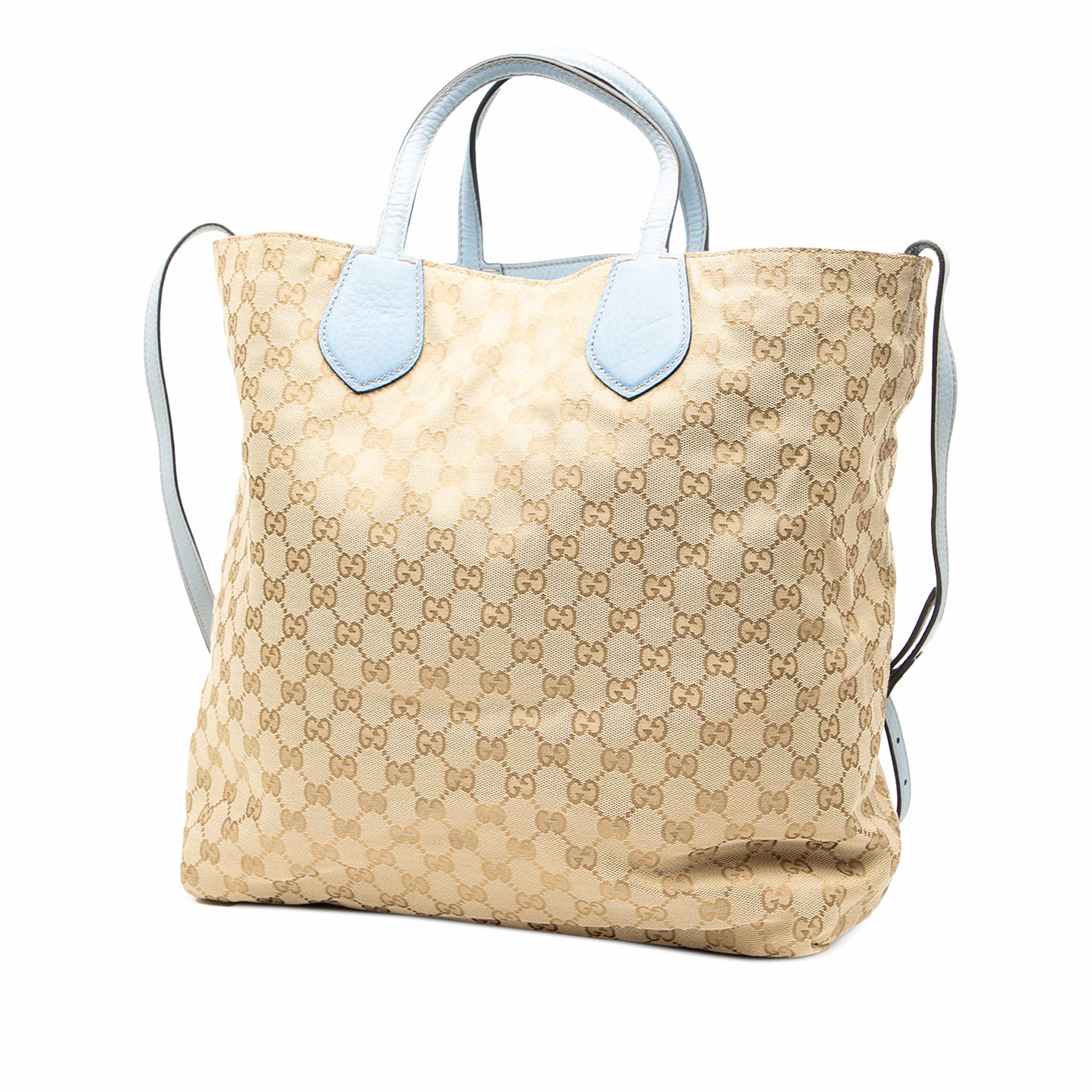 Gucci Gg Canvas Reversible Tote, från Luxclusif, i färgen beige. Klicka för att öppna bilden i stort format