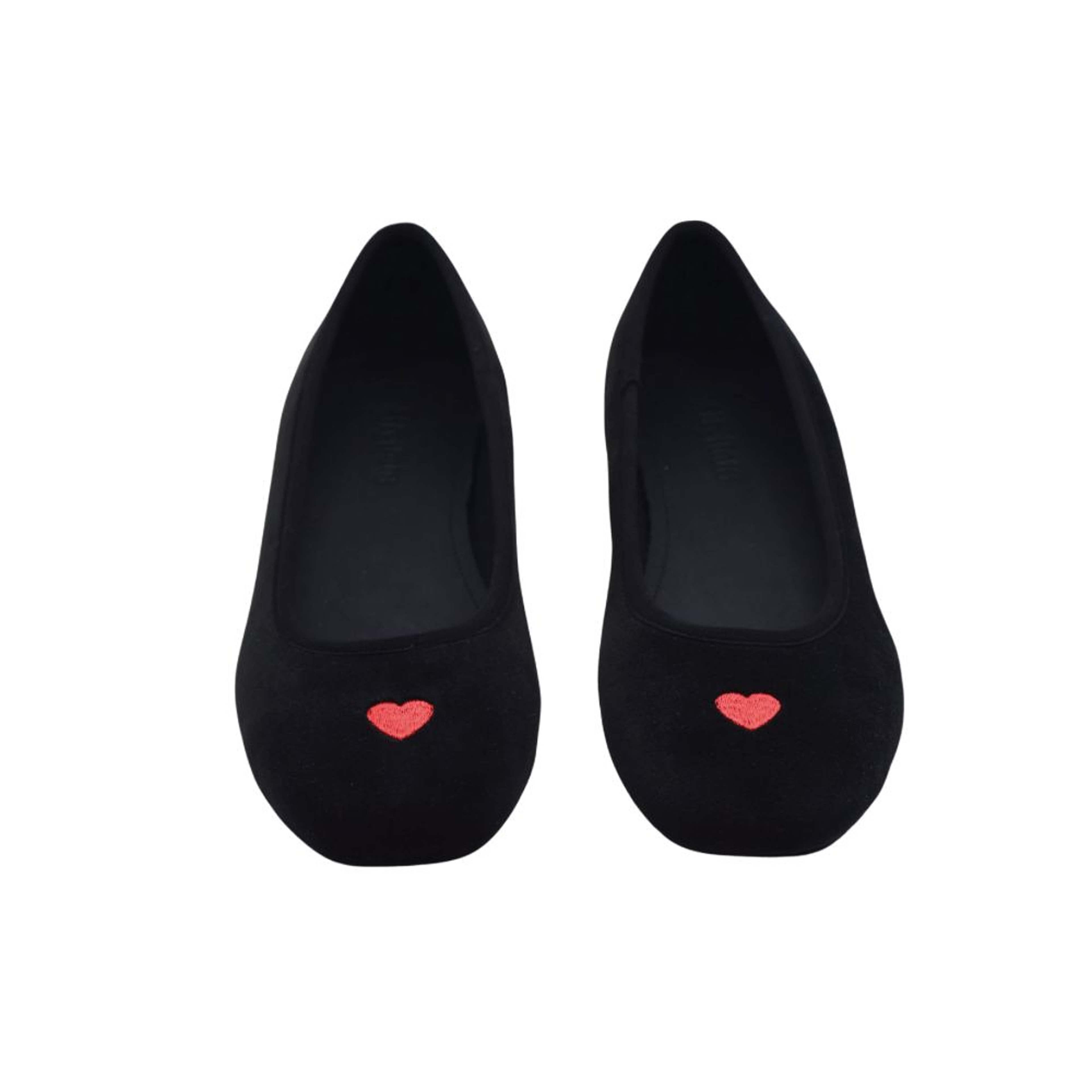 Ballerina Erika Med Brodyr Sammet Svart, från Ailyflats, i färgen black. Klicka för att öppna bilden i stort format