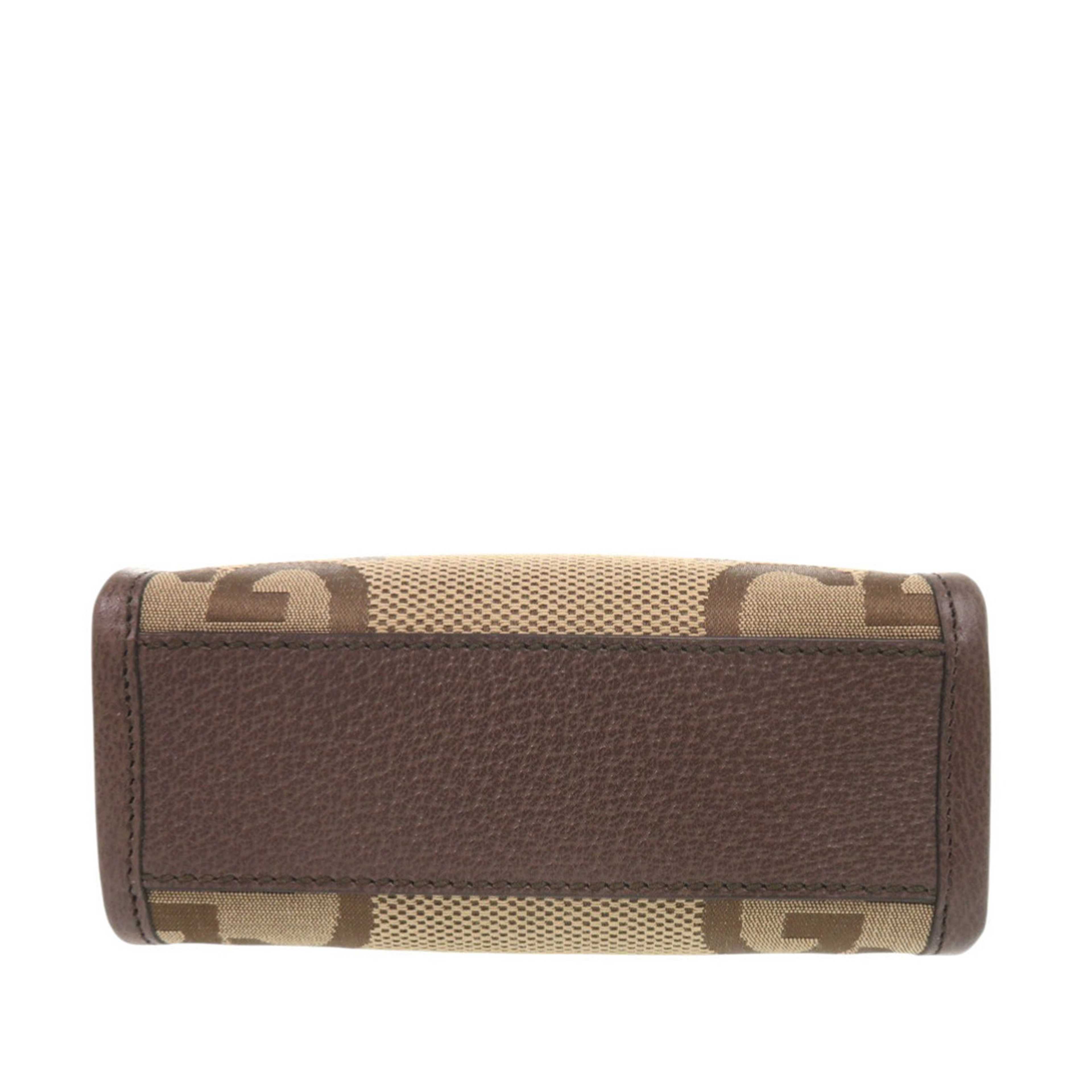Gucci Mini Jumbo Gg Canvas Web Satchel, från Luxclusif, i färgen beige. Klicka för att öppna bilden i stort format