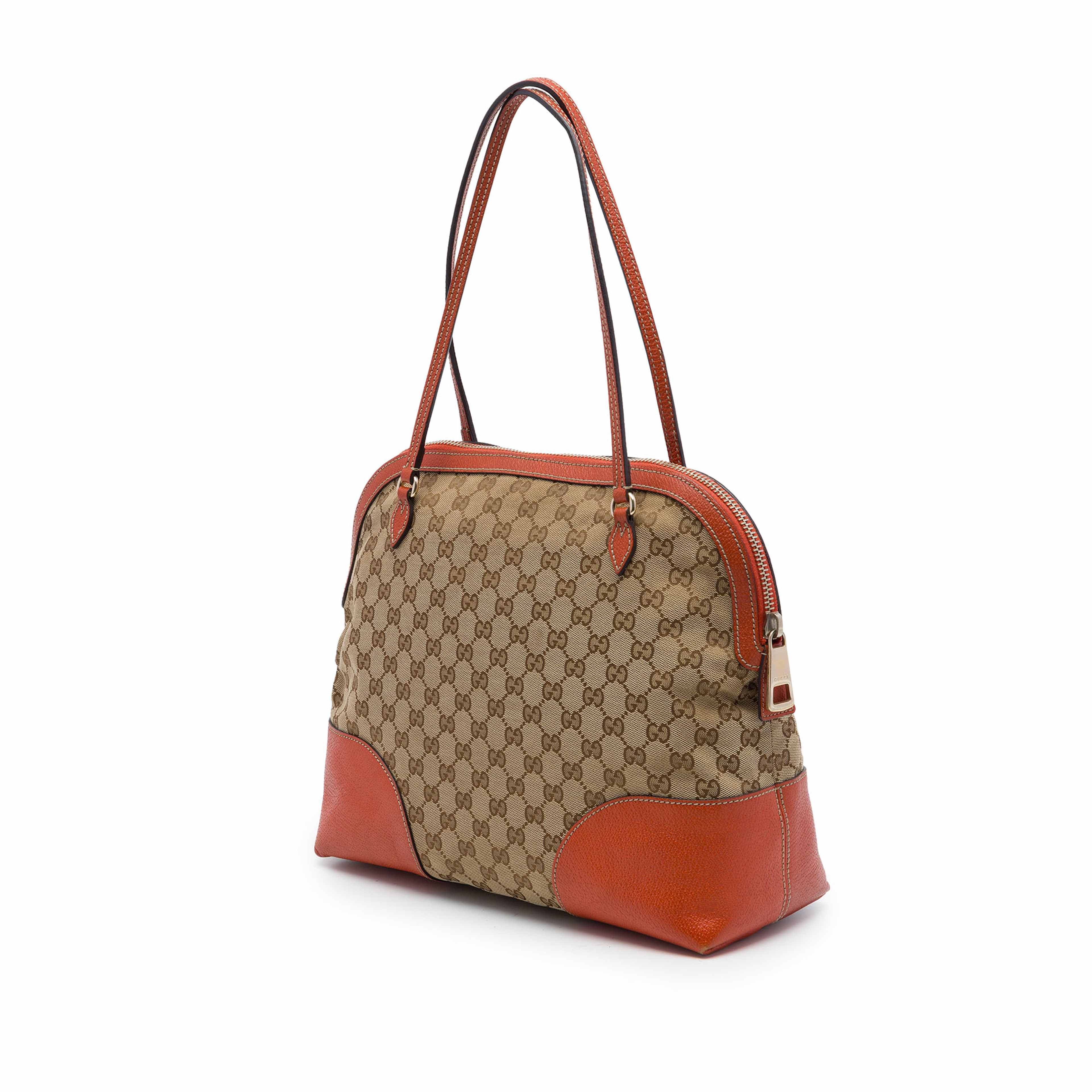 Gucci Medium Gg Canvas Bree Dome Tote, från Luxclusif, i färgen beige. Klicka för att öppna bilden i stort format