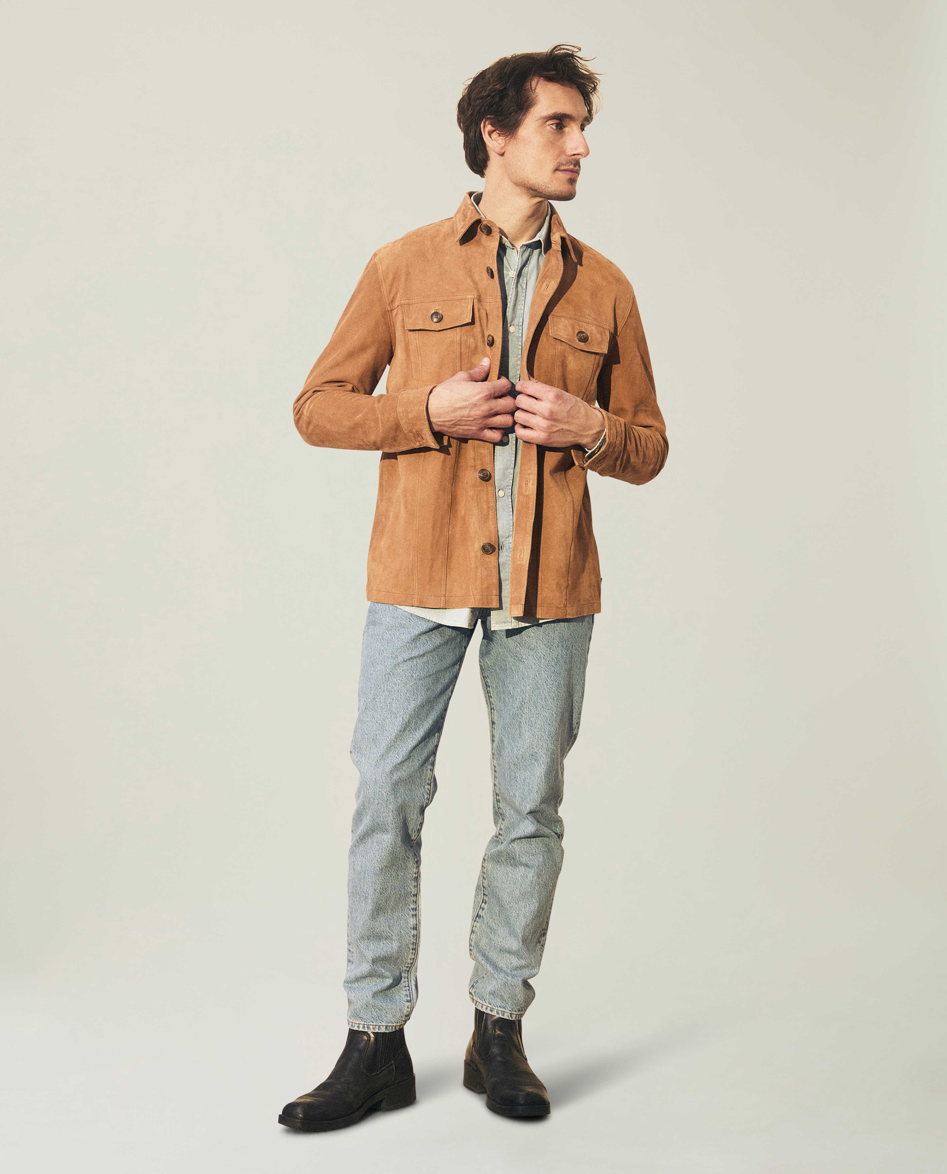 Robbie Suede Shirt Jacket