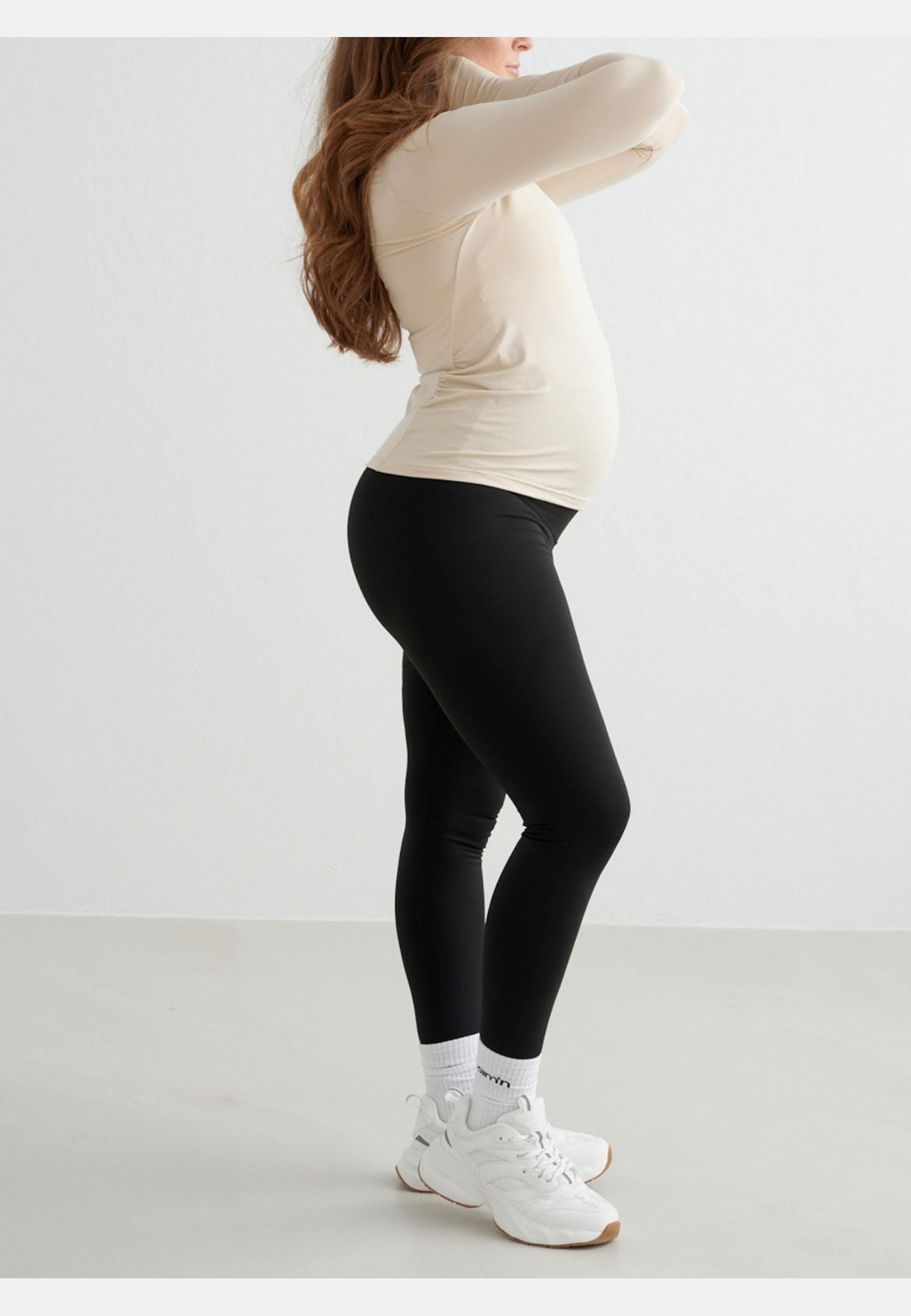 Café Au Lait Soft Basic Maternity Long Sleeve