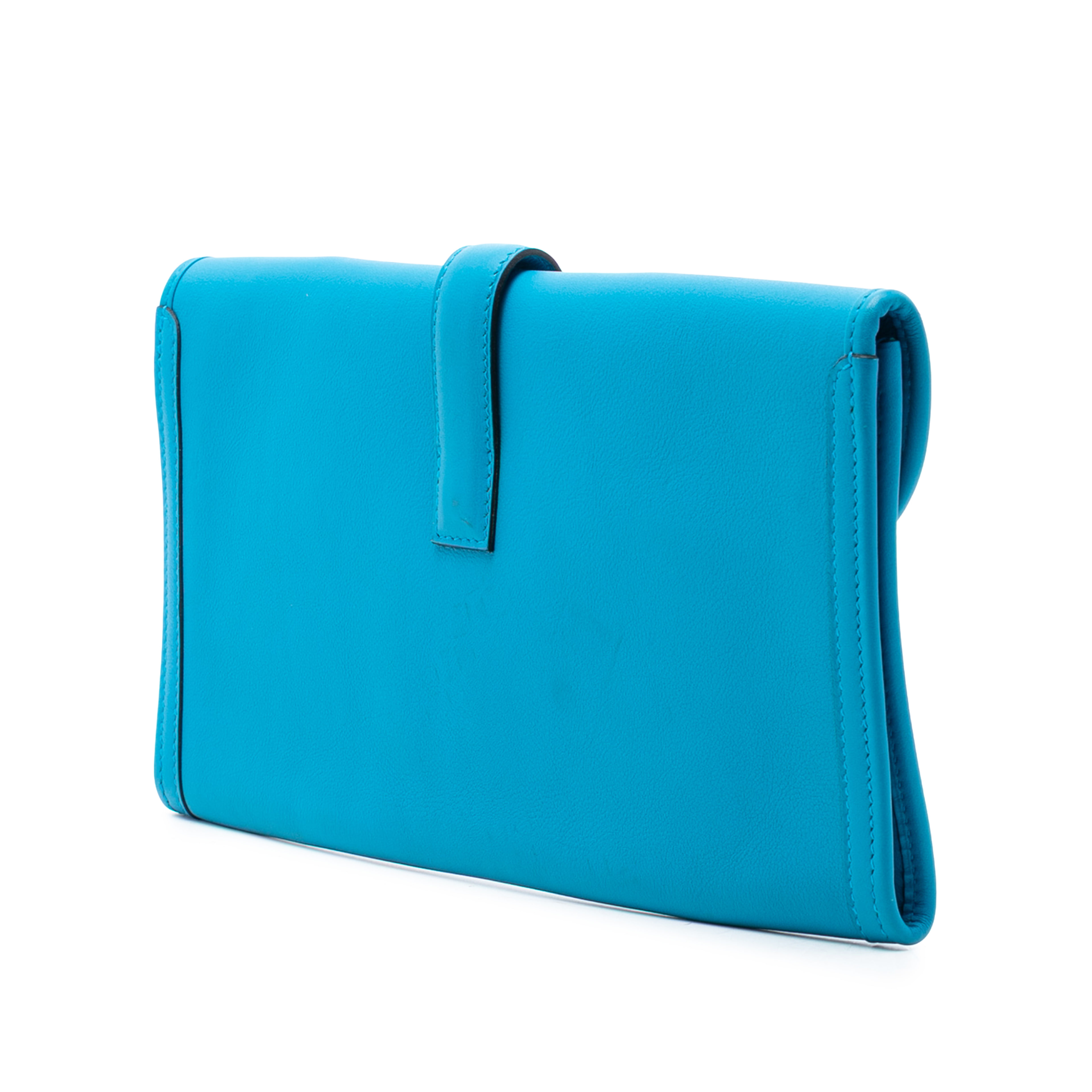 Hermès Swift Jige Elan 29, från Luxclusif, i färgen turquoise. Klicka för att öppna bilden i stort format