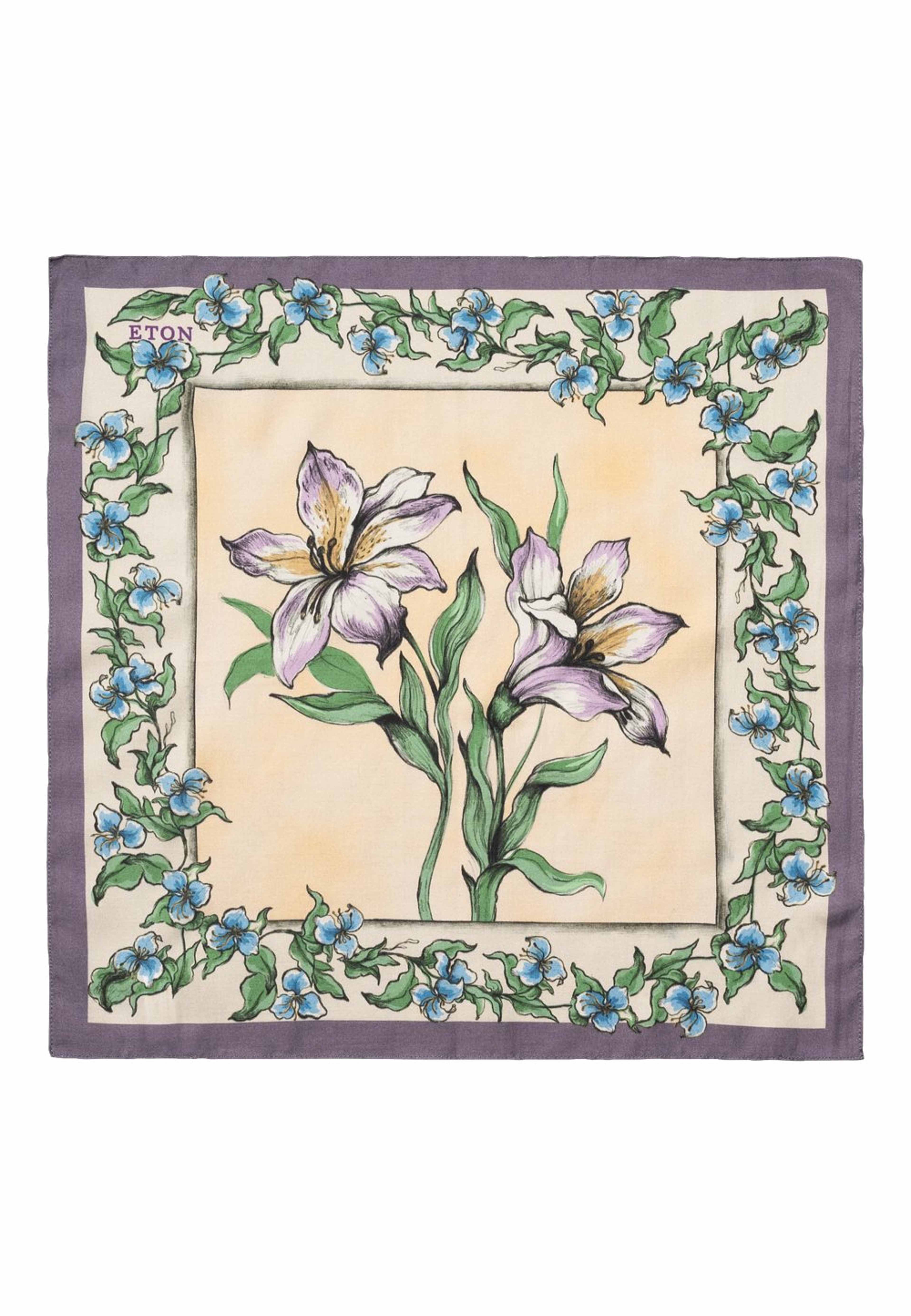 Bandana I Bomull-siden Med Blommönster