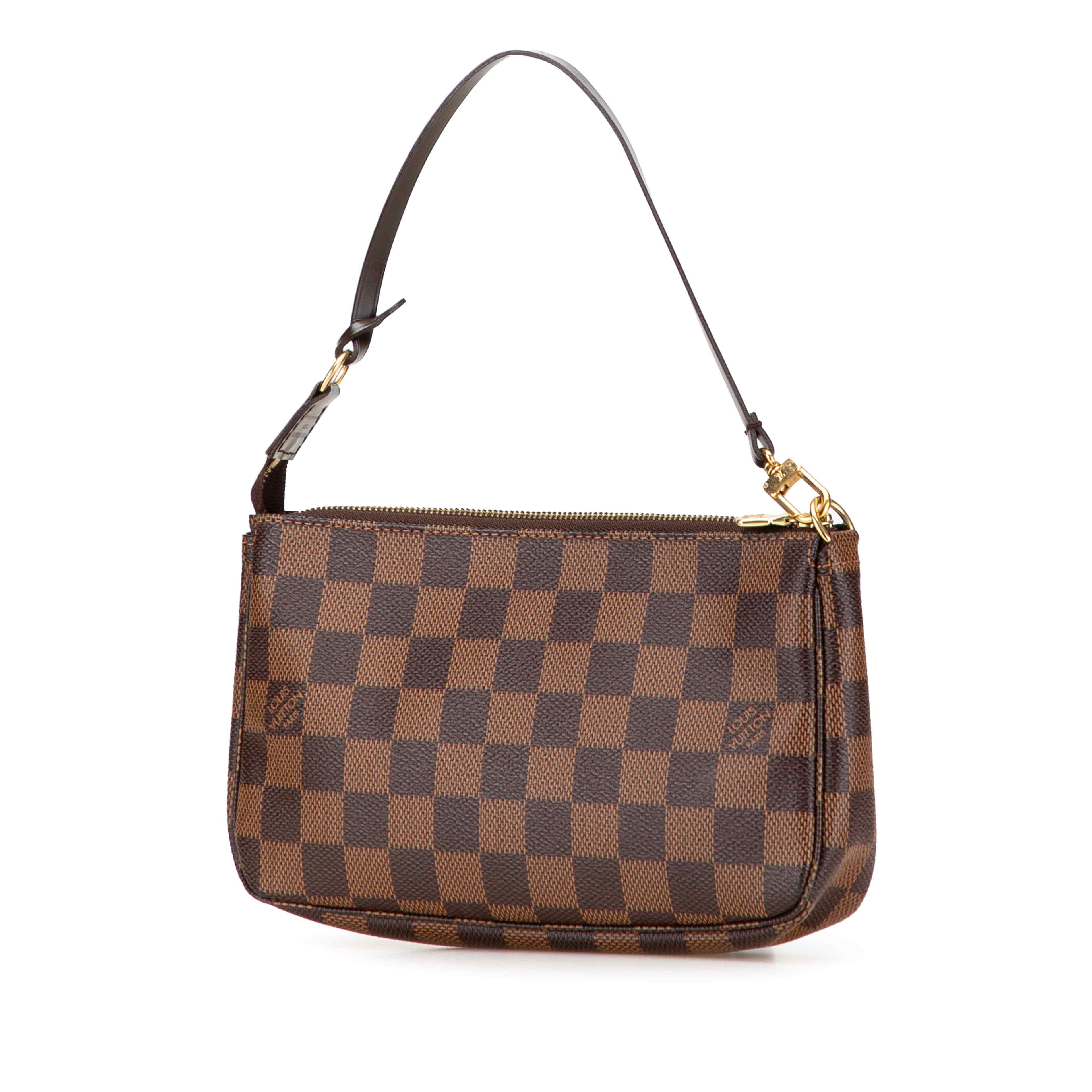 Louis Vuitton Damier Ebene Pochette Accessoires, från Luxclusif, i färgen brown. Klicka för att öppna bilden i stort format