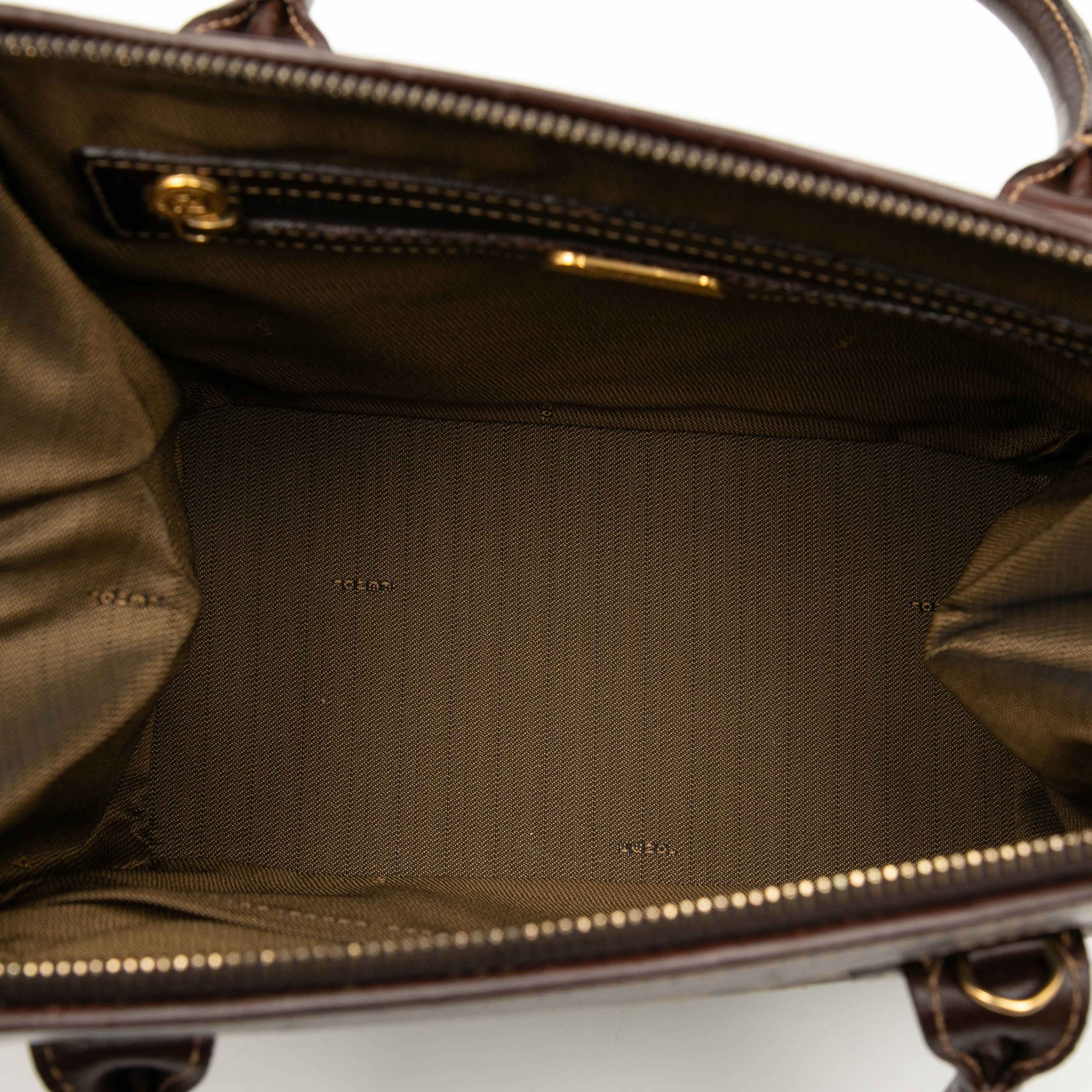 Fendi Zucca Canvas Satchel, från Luxclusif, i färgen brown. Klicka för att öppna bilden i stort format