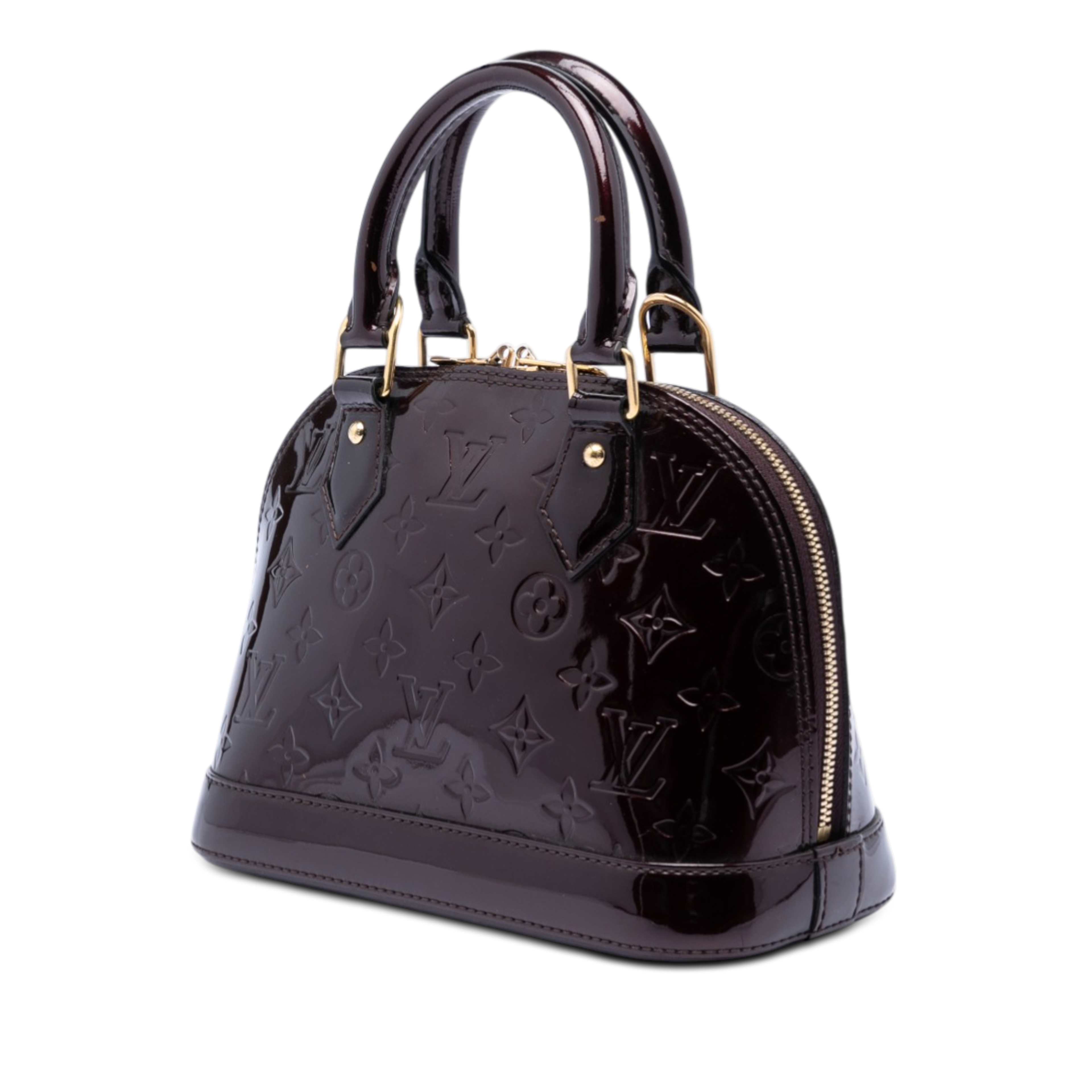 Louis Vuitton Monogram Vernis Alma Bb, från Luxclusif, i färgen purple. Klicka för att öppna bilden i stort format