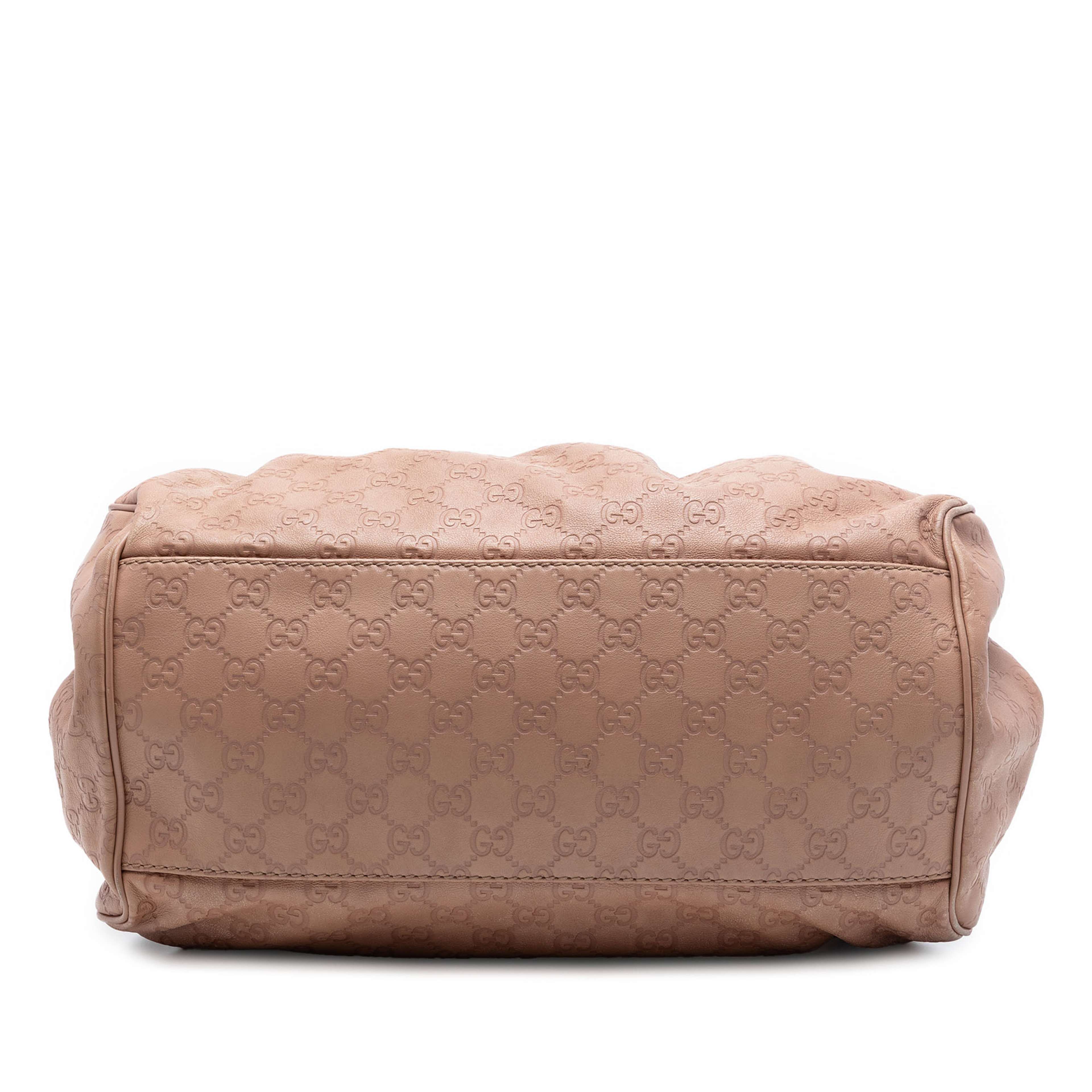Gucci Guccissima Sukey Satchel, från Luxclusif, i färgen pink. Klicka för att öppna bilden i stort format