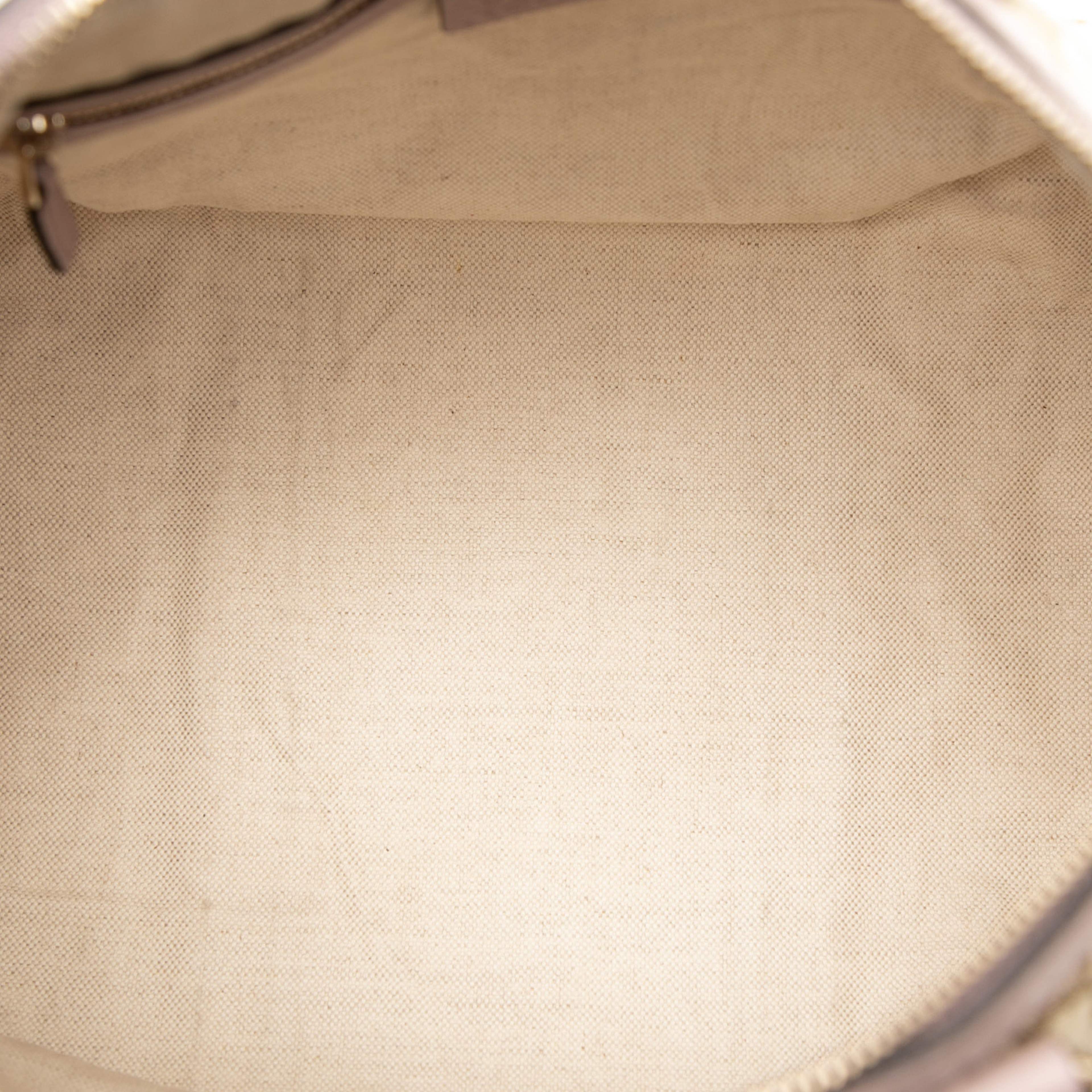 Gucci Medium Gg Canvas Web Joy Boston Bag, från Luxclusif, i färgen beige. Klicka för att öppna bilden i stort format