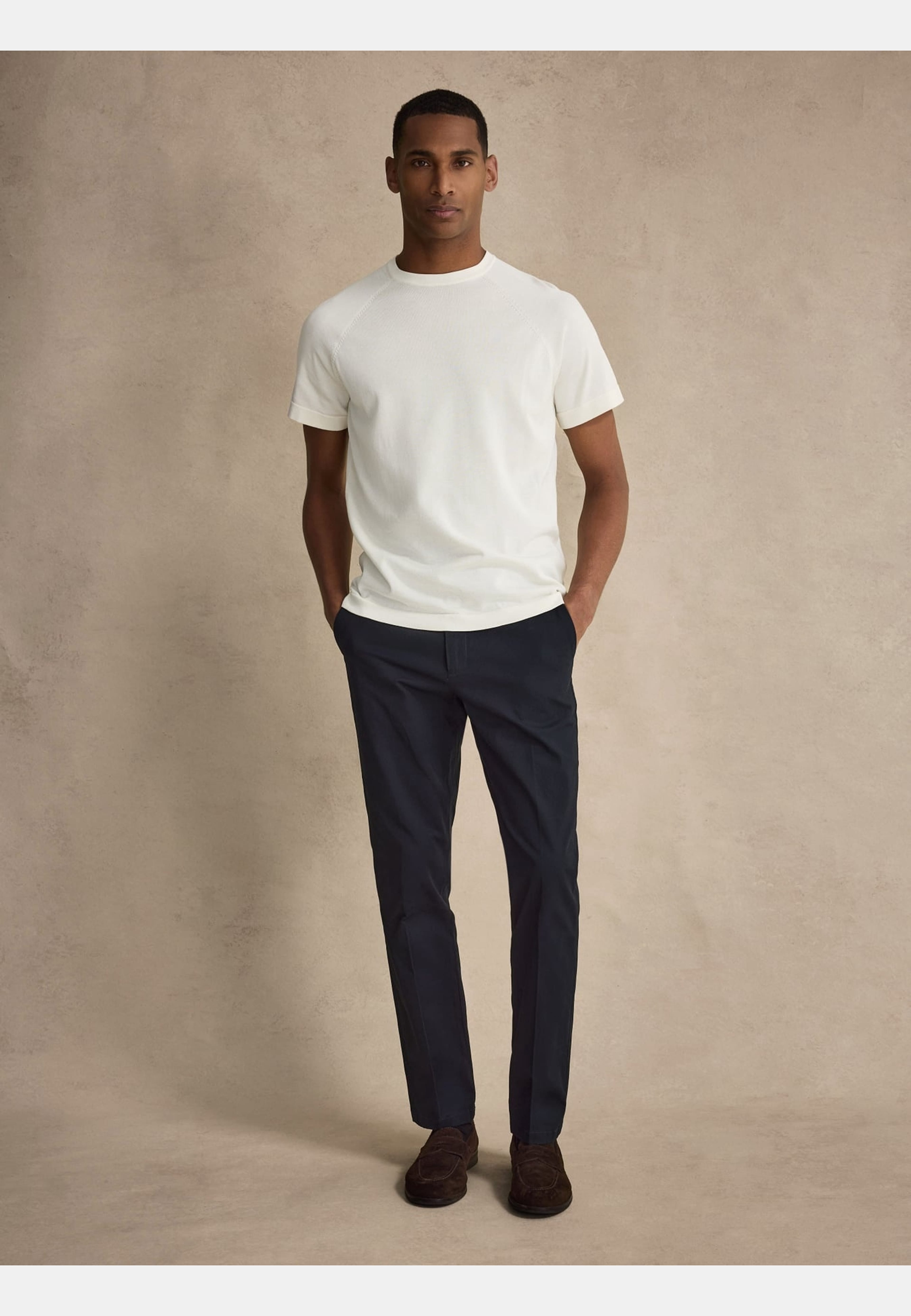 Cotton Silk Raglan Tee (ragnar), från John Henric, i färgen cream. Klicka för att öppna bilden i stort format