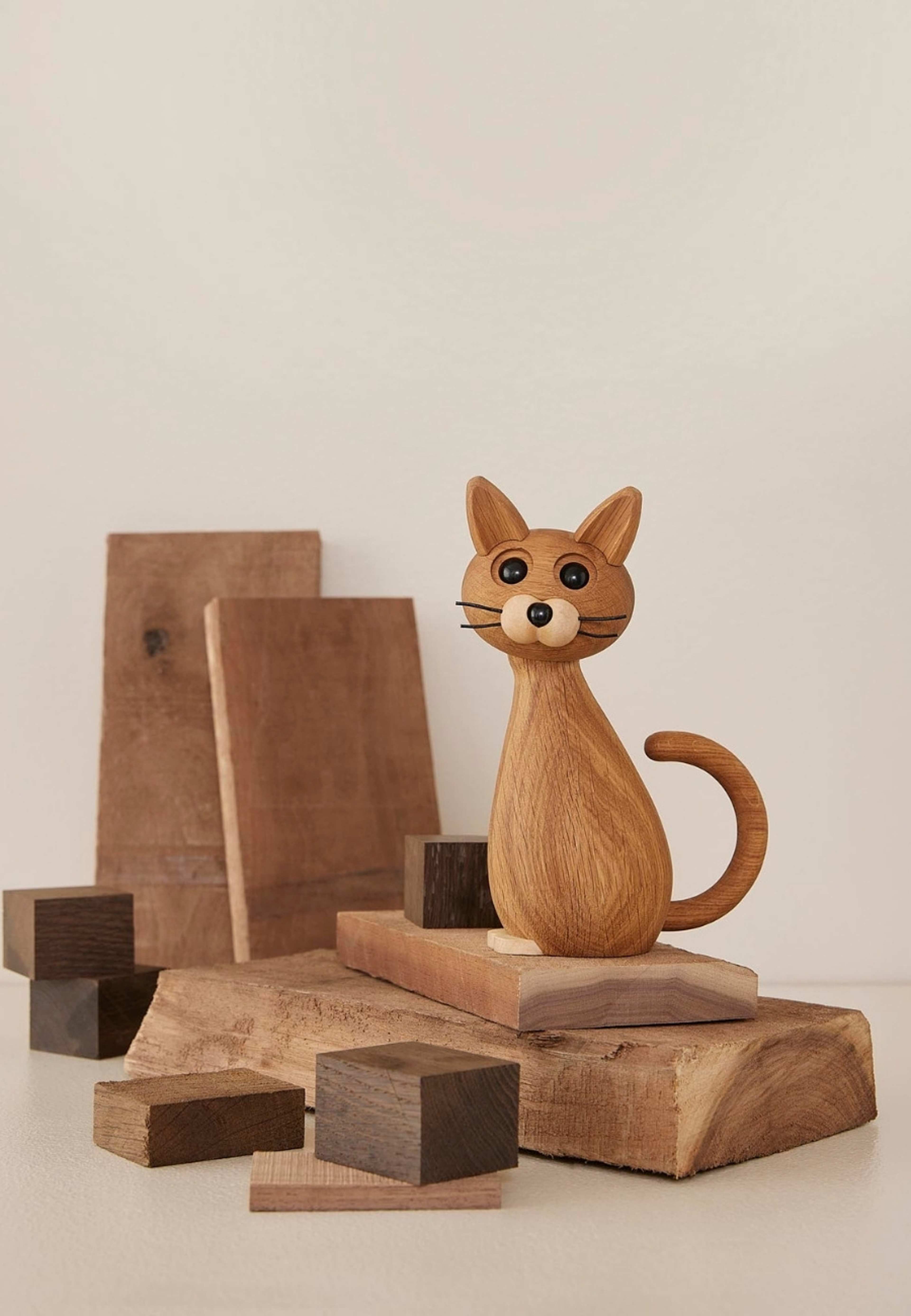 Brave Katt Trädekoration 24 Cm Ek