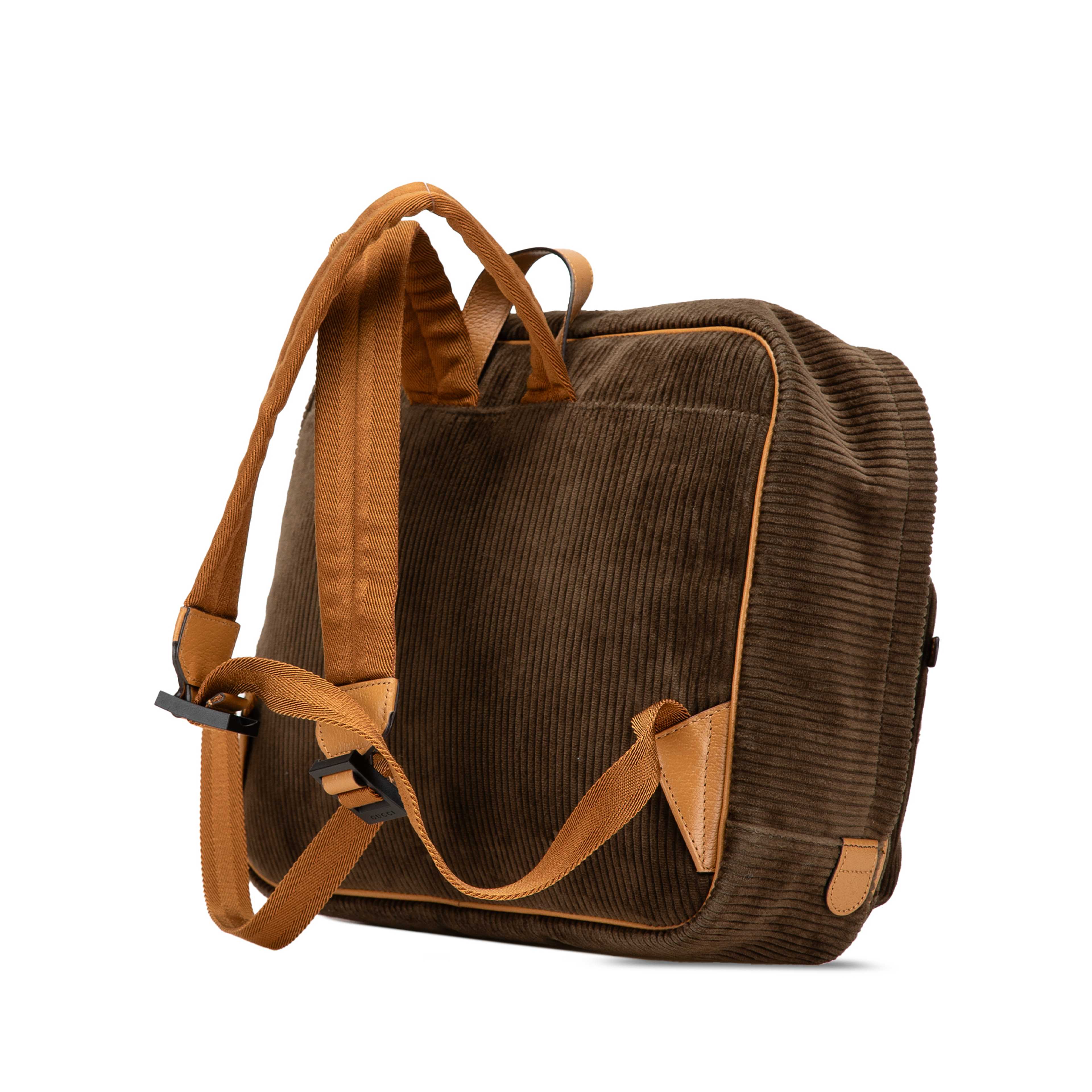 Gucci Childrens Interlocking G Corduroy Backpack