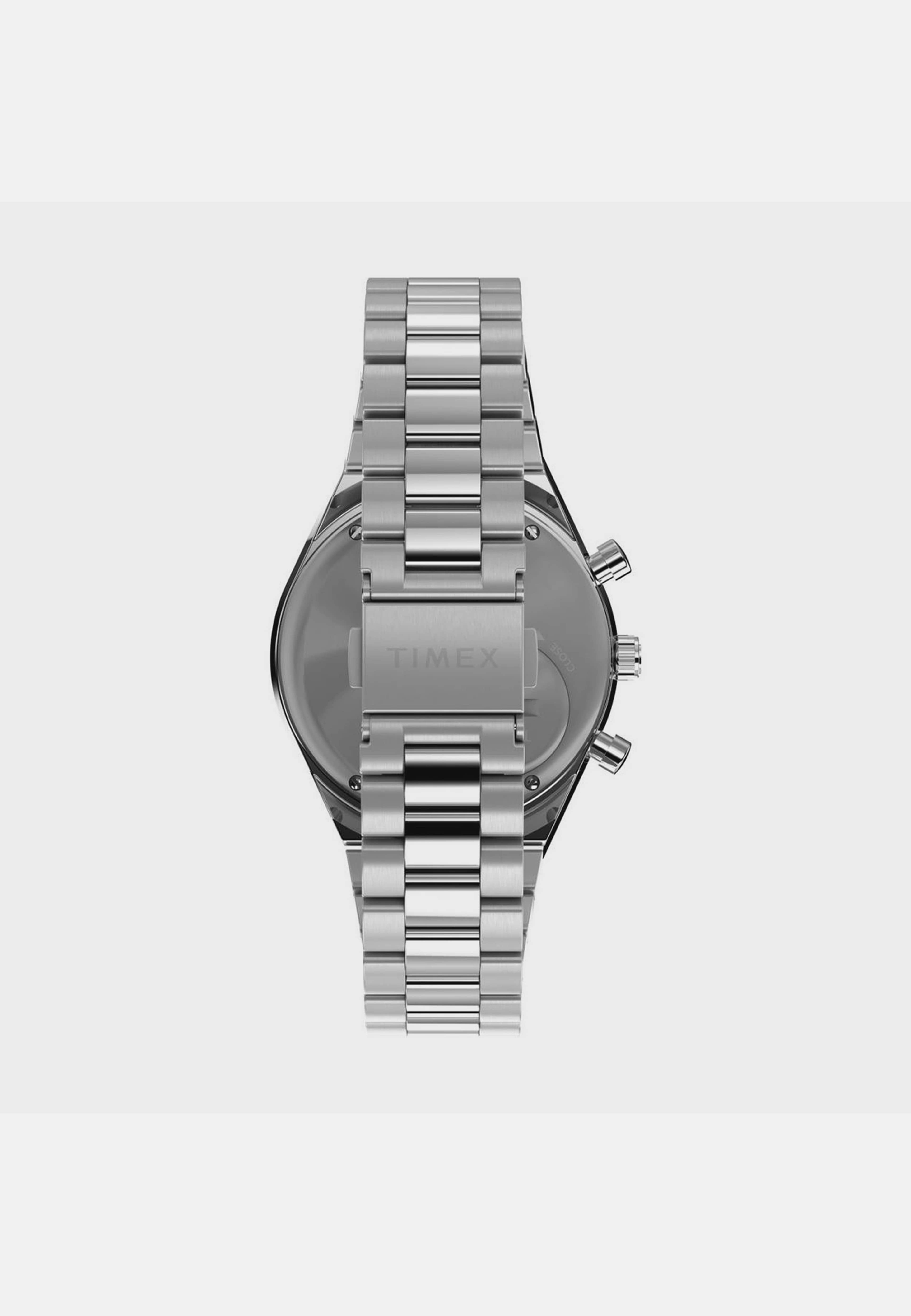 Timex Q Chronograph Herr, Blå/stål, Metallband - Tw2w51600, från Timex, i färgen 1. Klicka för att öppna bilden i stort format