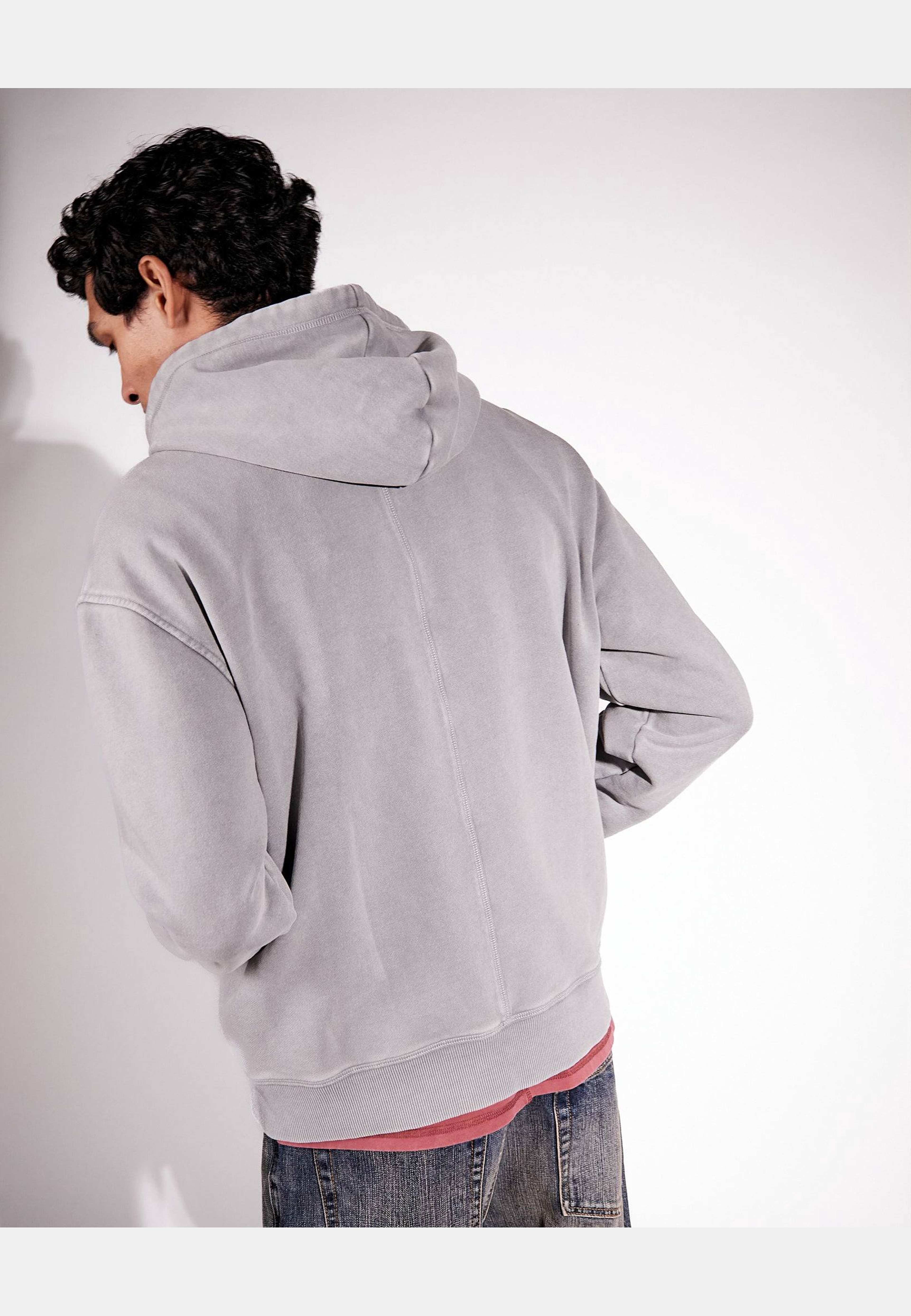Bt Zip Hoodie Washed Grey, från Brixtol Textiles, i färgen washed grey. Klicka för att öppna bilden i stort format