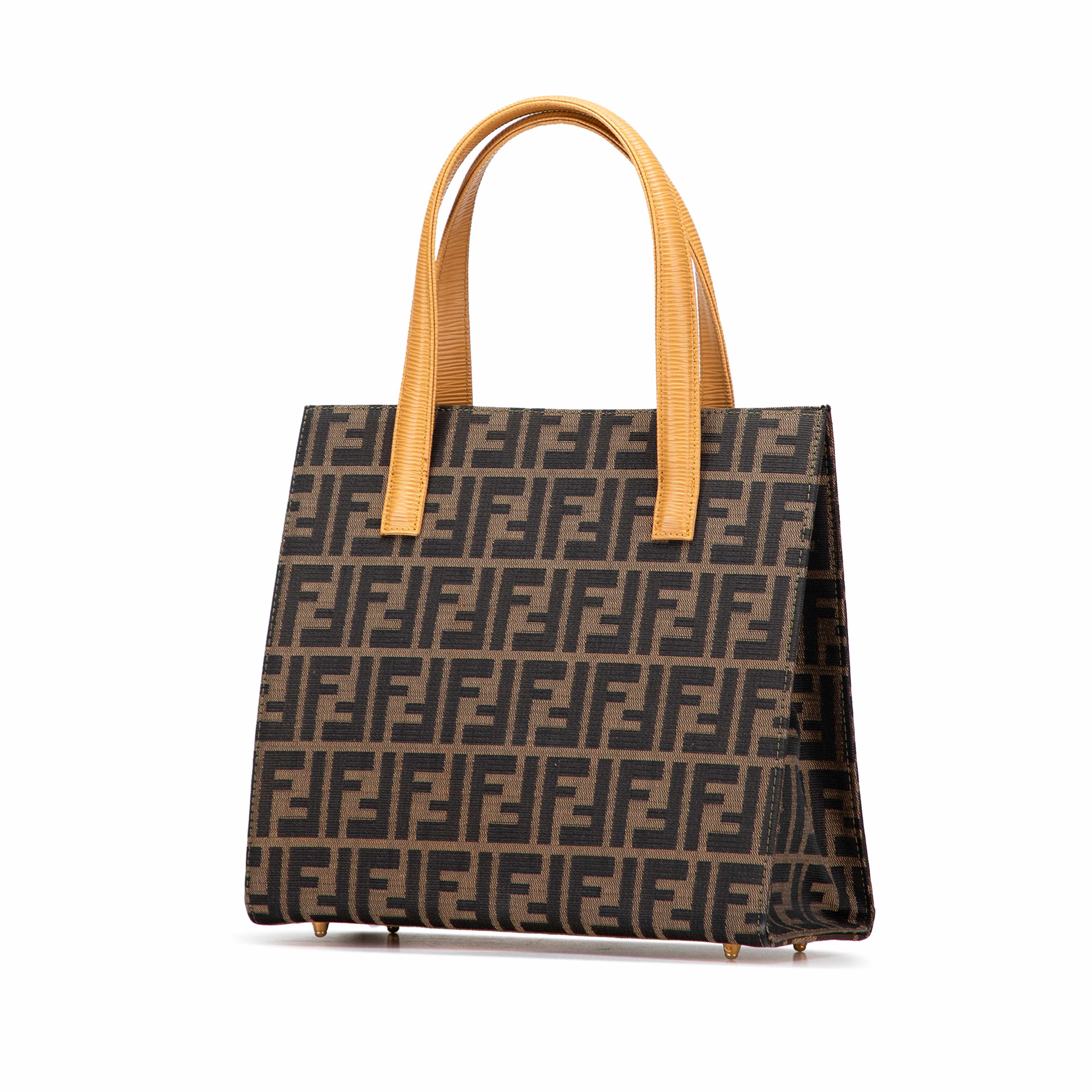 Fendi Zucca Canvas Front Pocket Tote, från Luxclusif, i färgen brown. Klicka för att öppna bilden i stort format