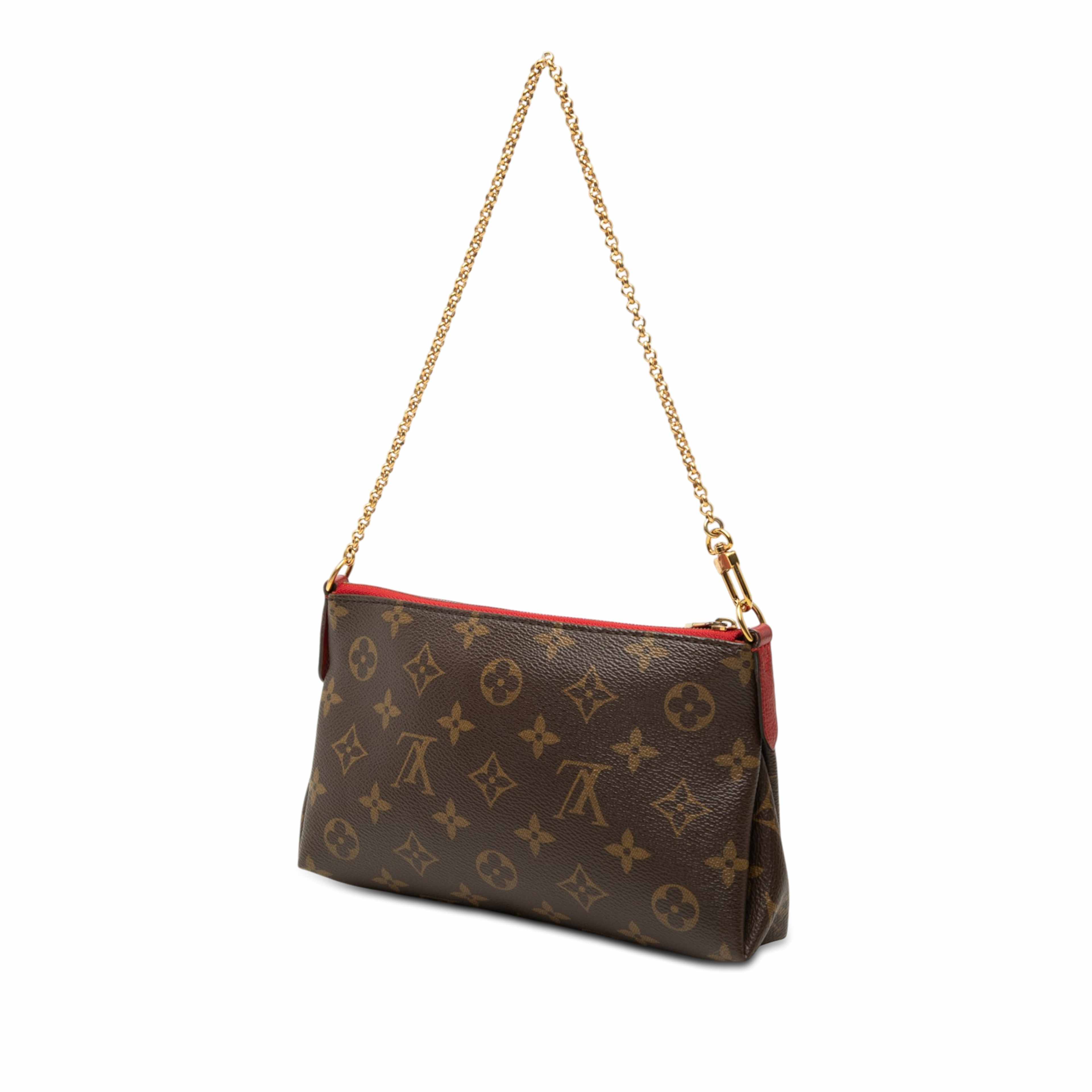 Louis Vuitton Monogram Pallas Clutch, från Luxclusif, i färgen brun. Klicka för att öppna bilden i stort format