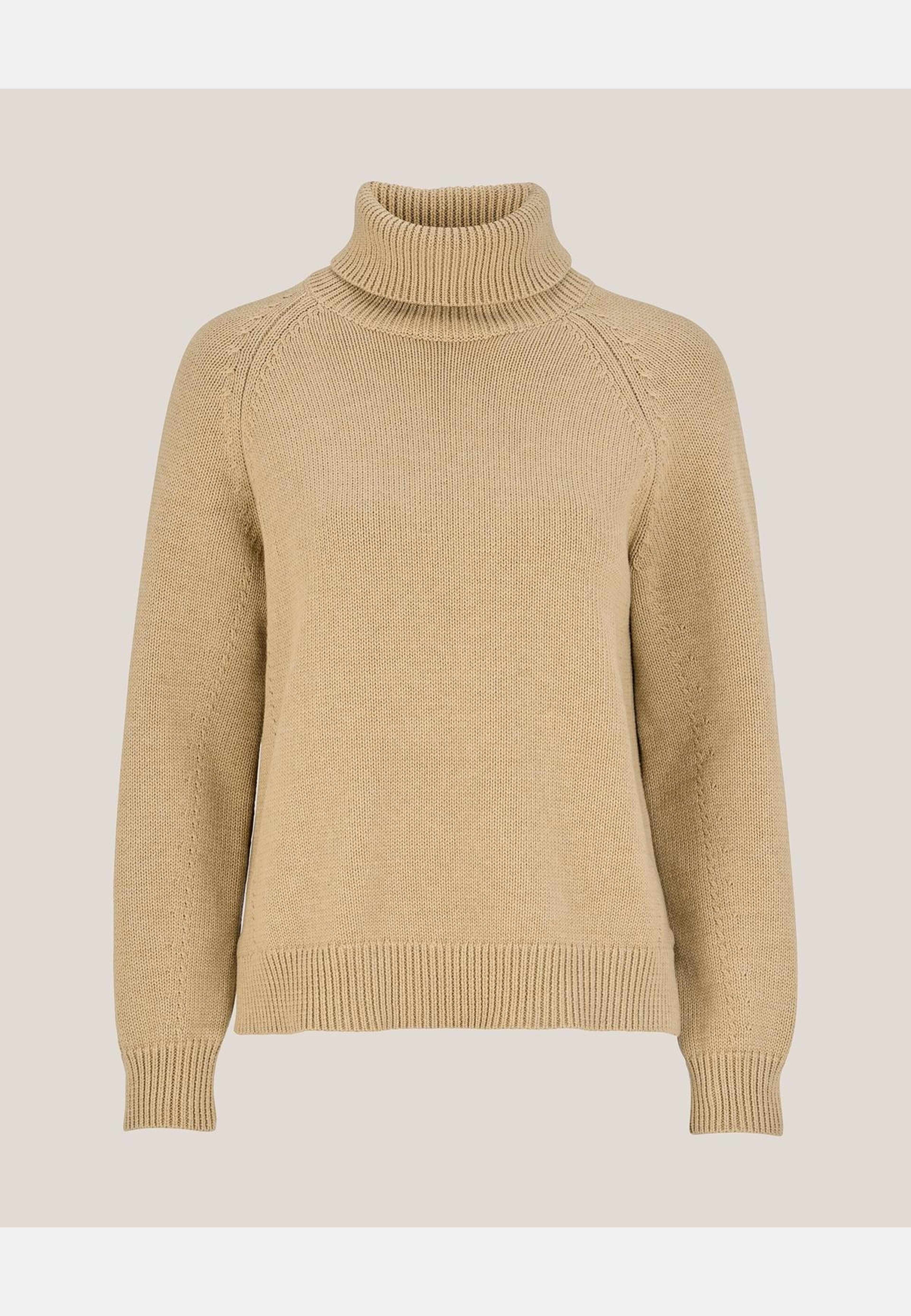 Stickad Polotröja Iris, från Newhouse, i färgen beige. Klicka för att öppna bilden i stort format