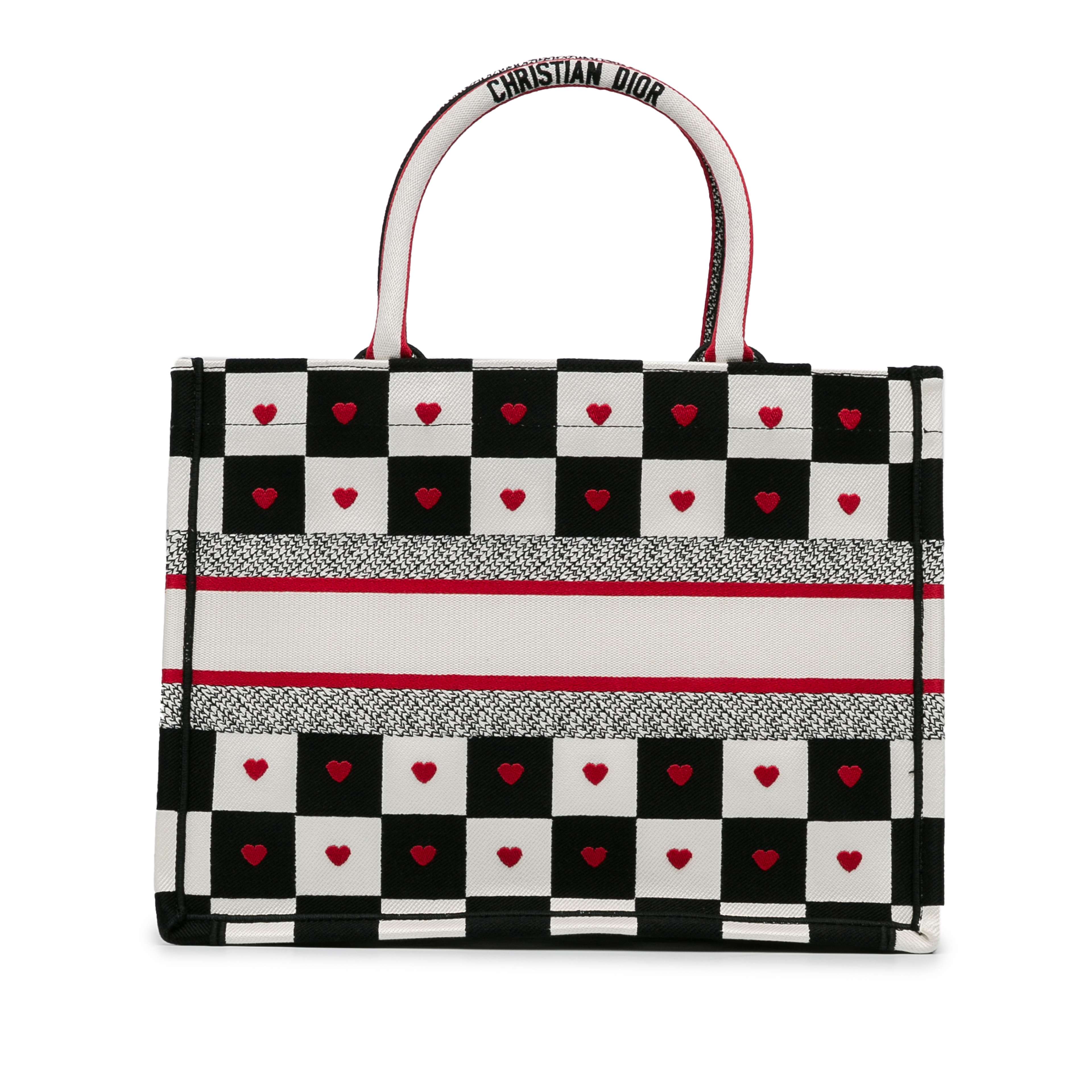 Dior Medium Dioramour D-chess Book Tote, från Luxclusif, i färgen white. Klicka för att öppna bilden i stort format