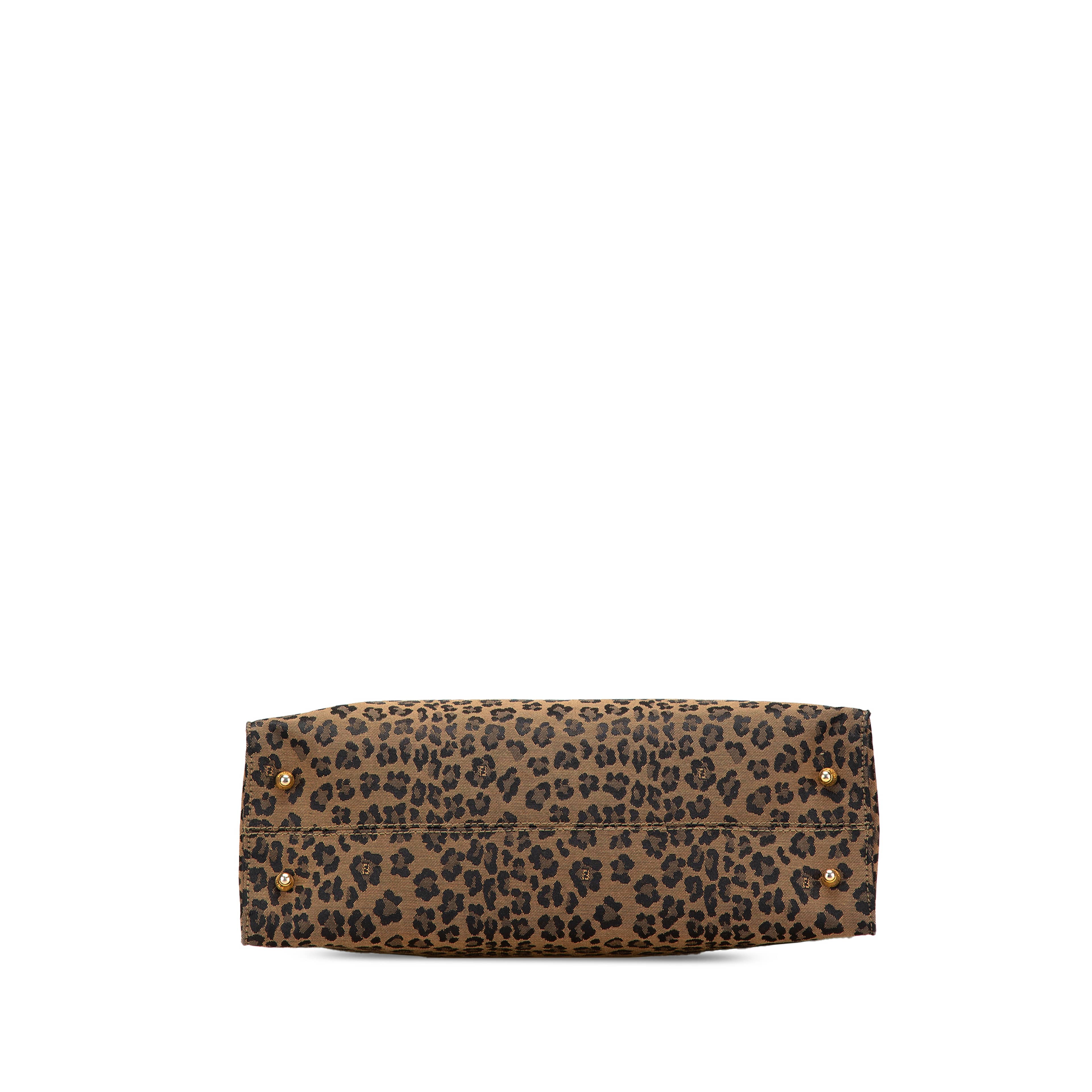 Fendi Leopard Print Canvas Tote