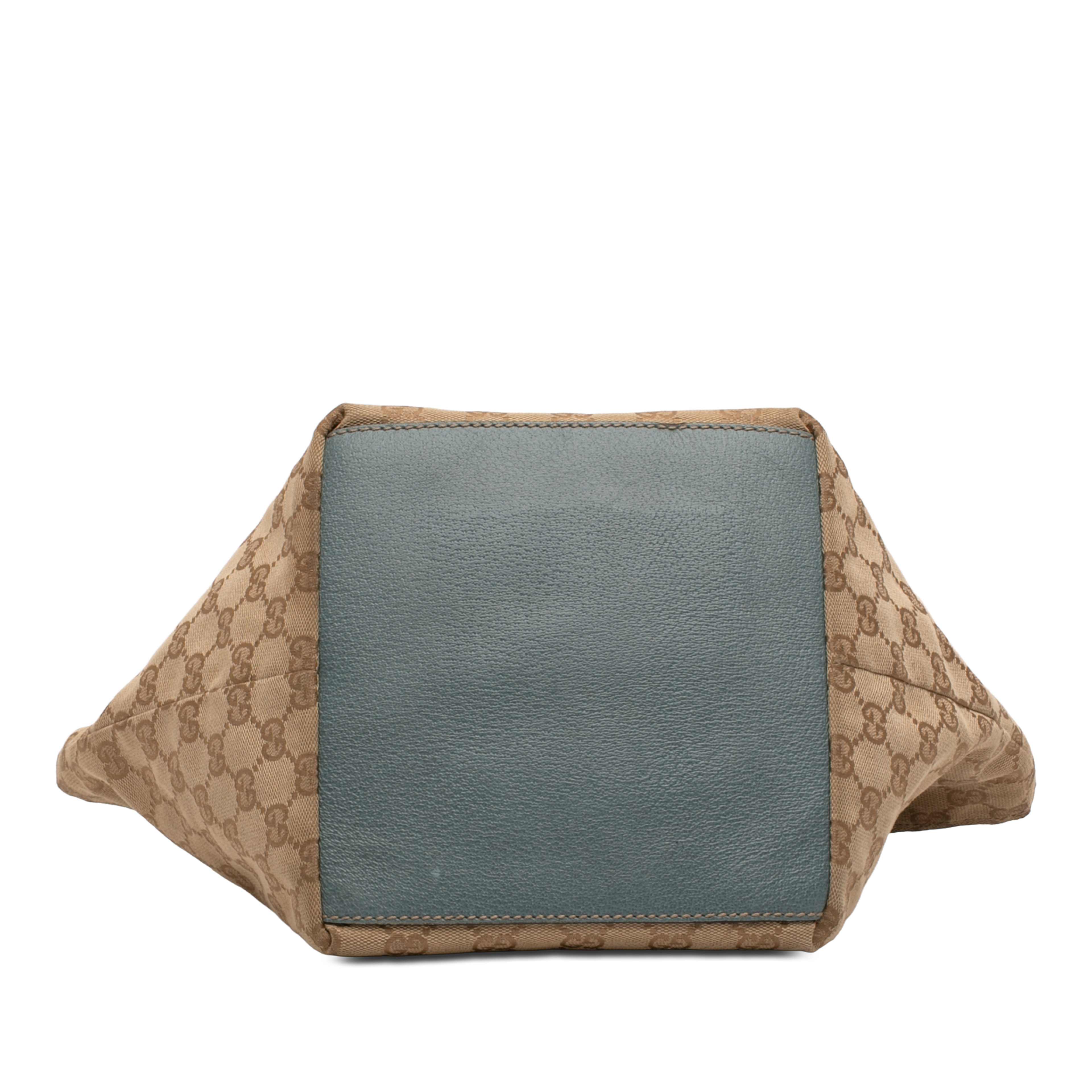 Gucci Gg Canvas Web Tote, från Luxclusif, i färgen beige. Klicka för att öppna bilden i stort format