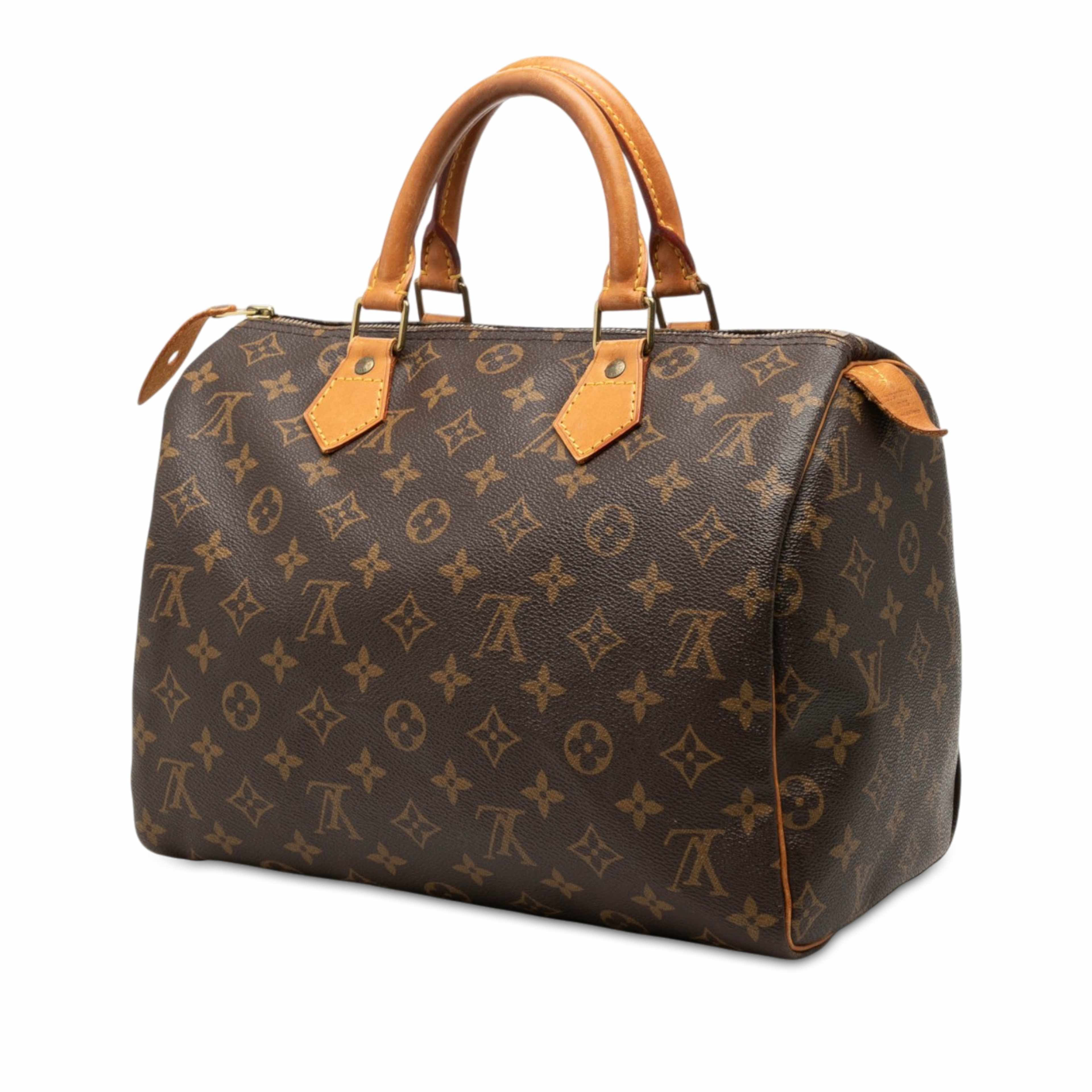 Louis Vuitton Monogram Speedy 30, från Luxclusif, i färgen brun. Klicka för att öppna bilden i stort format