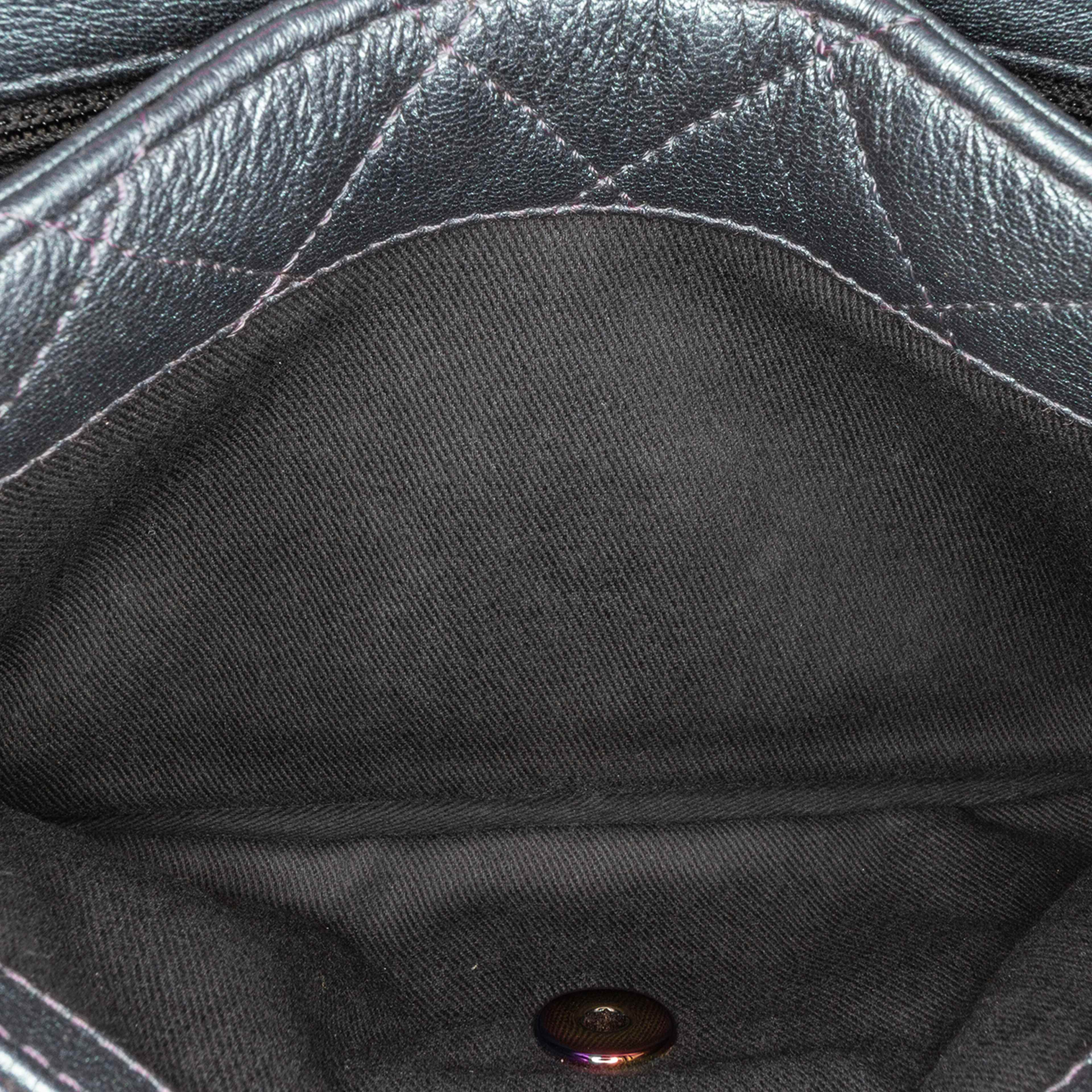 Chanel Small Iridescent Goatskin Double Carry Waist Chain Flap