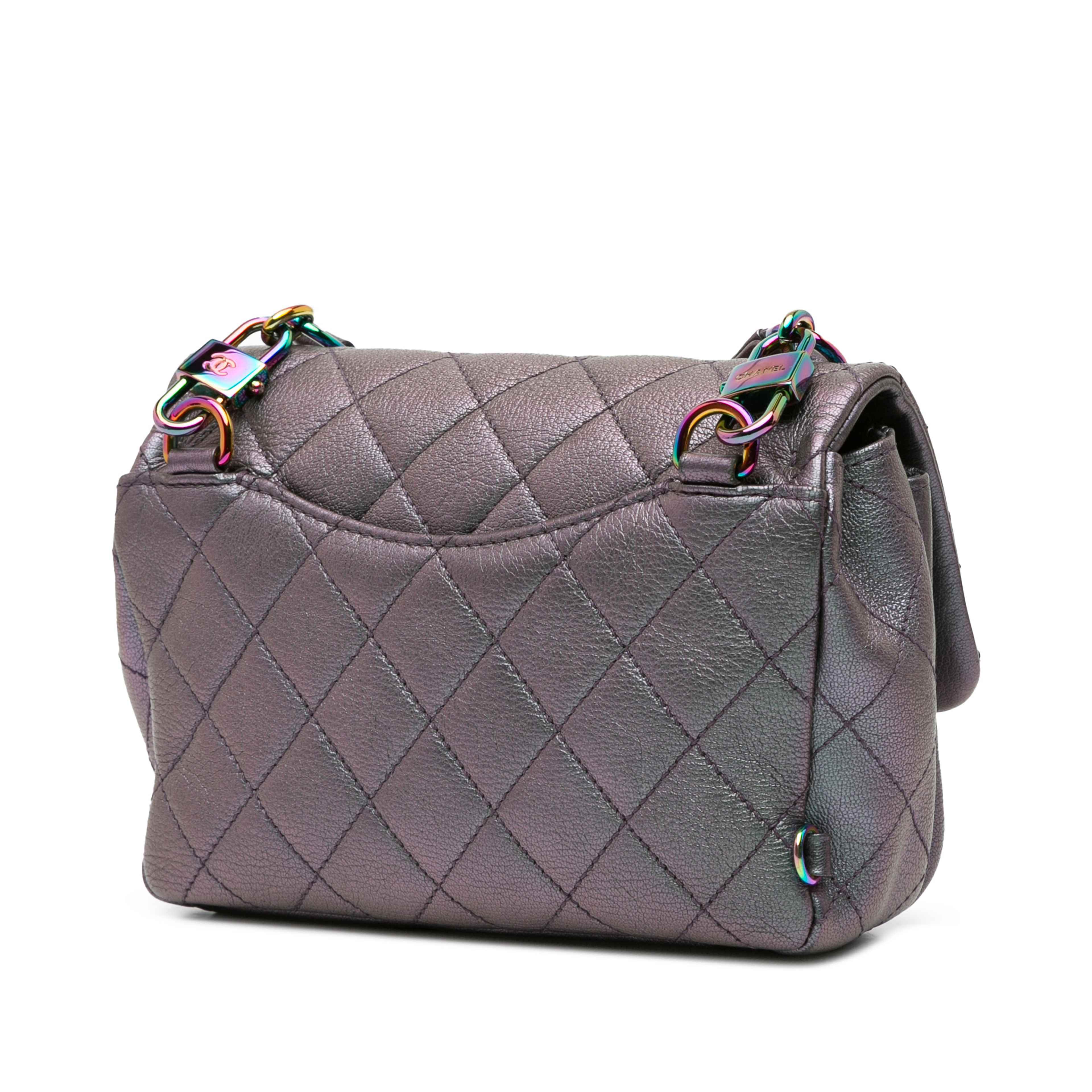 Chanel Small Iridescent Goatskin Double Carry Waist Chain Flap